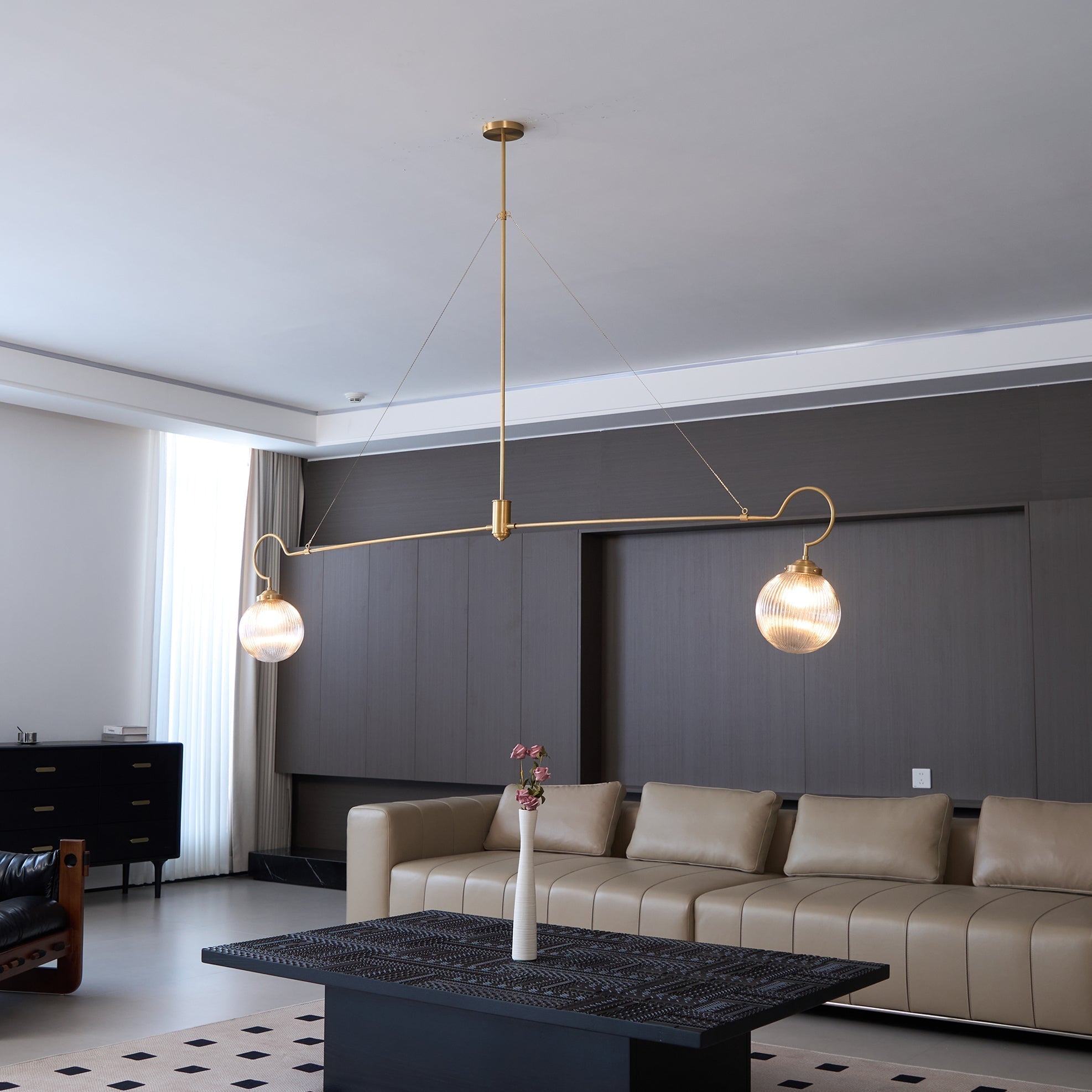 Vavenia Lustre Laiton Verre Moderne Minimaliste - Neutralighting