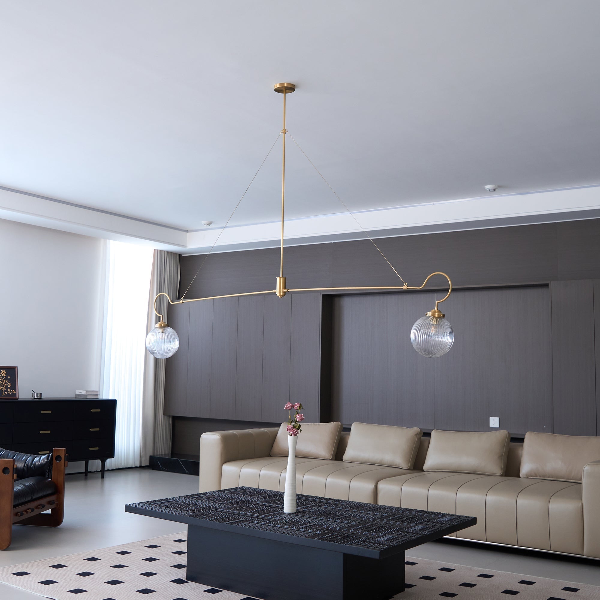 Vavenia Lustre Laiton Verre Moderne Minimaliste - Neutralighting