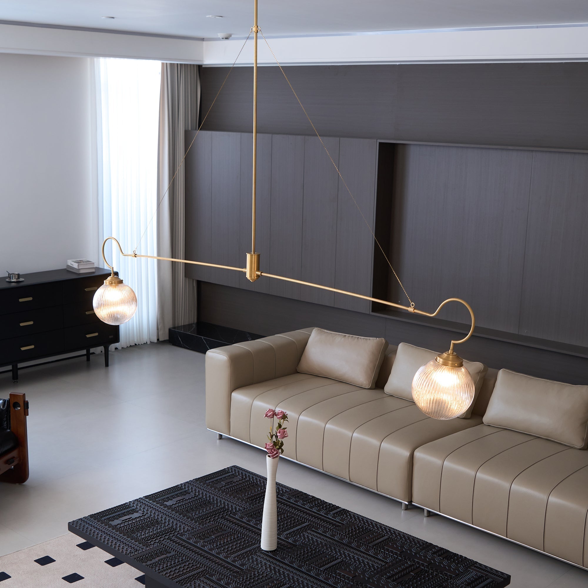 Vavenia Lustre Laiton Verre Moderne Minimaliste - Neutralighting