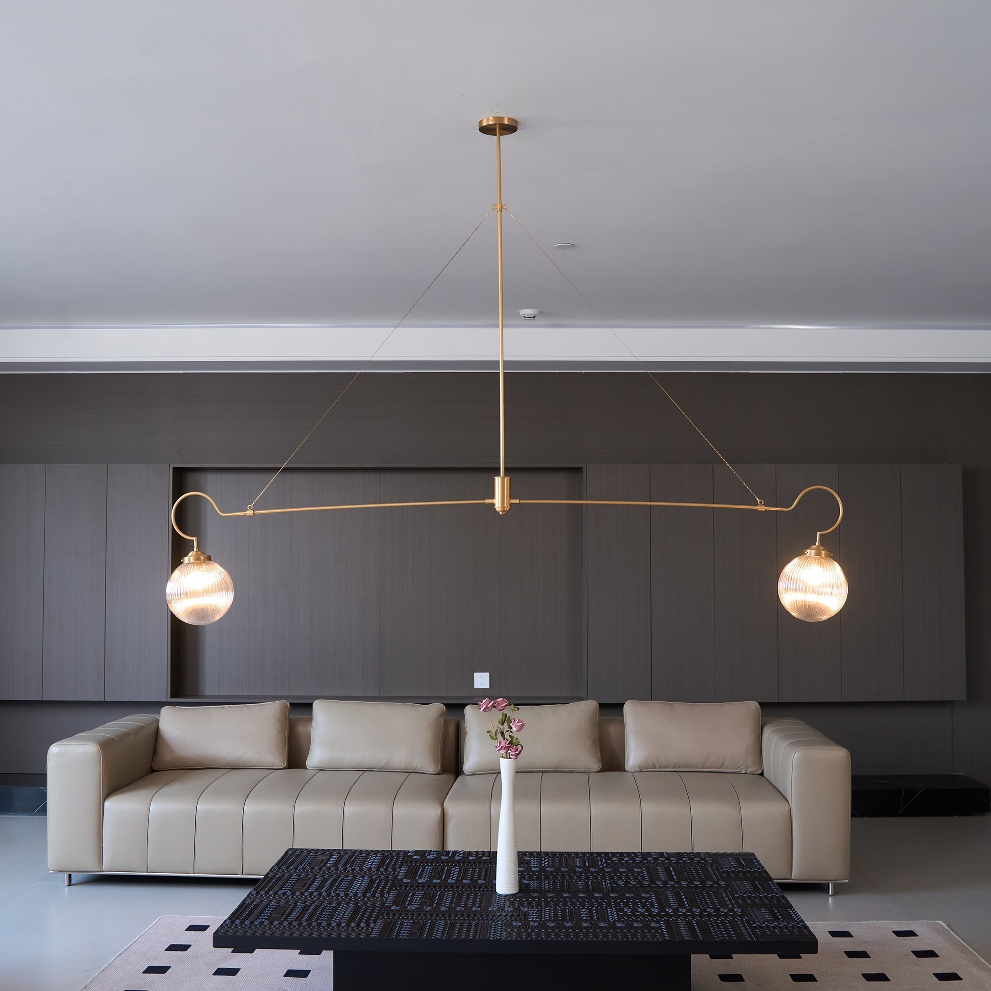 Vavenia Lustre Laiton Verre Moderne Minimaliste - Neutralighting