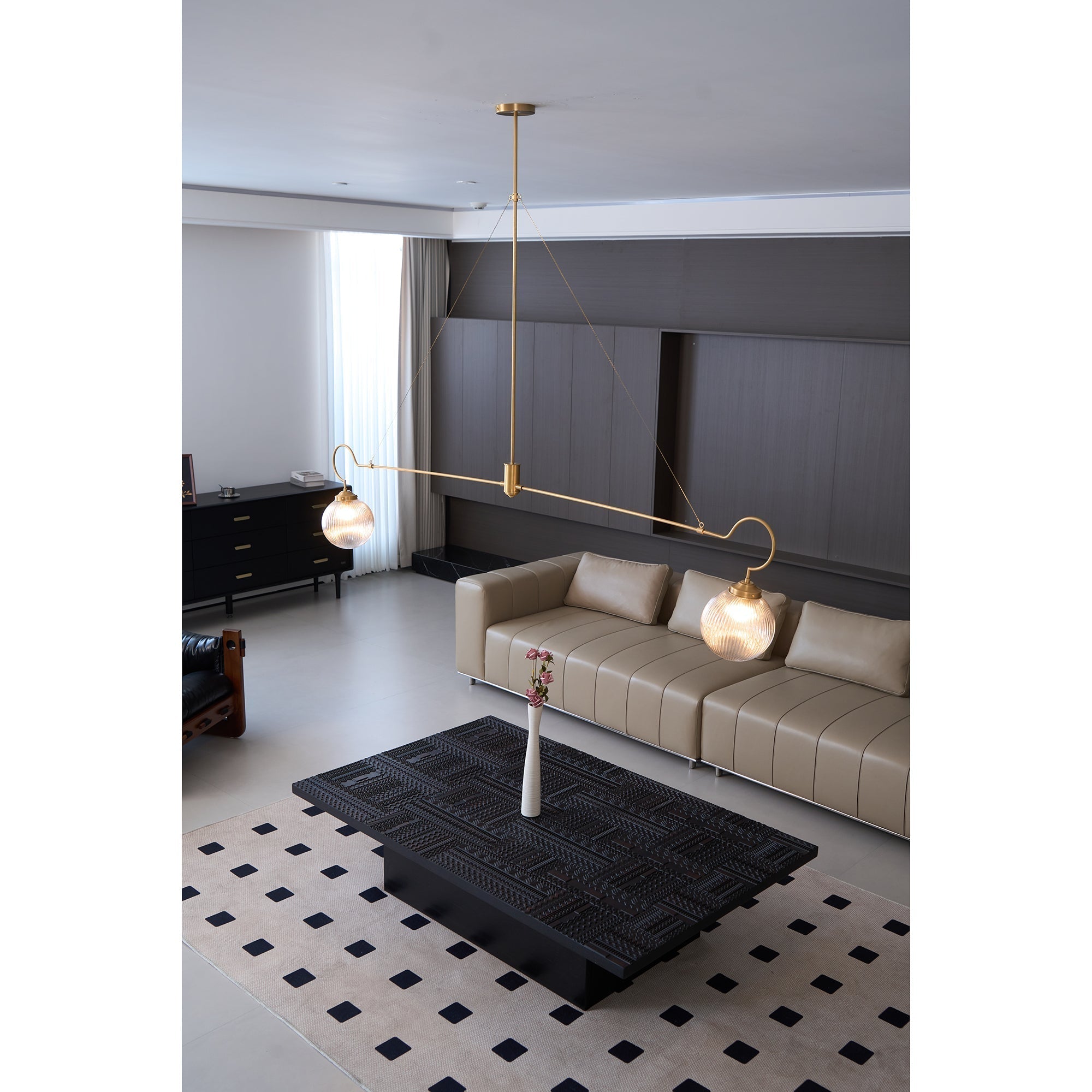 Vavenia Lustre Laiton Verre Moderne Minimaliste - Neutralighting