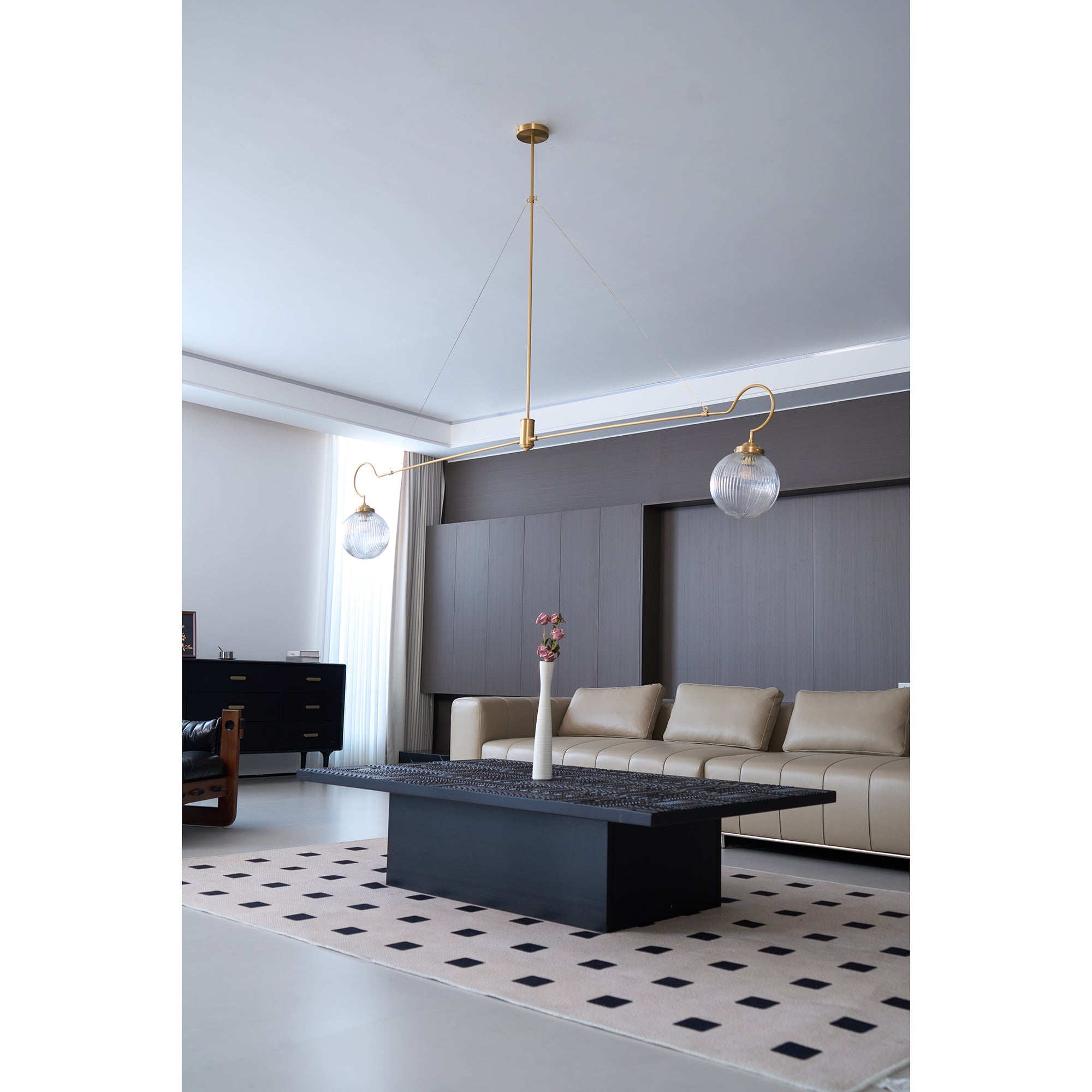 Vavenia Lustre Laiton Verre Moderne Minimaliste - Neutralighting
