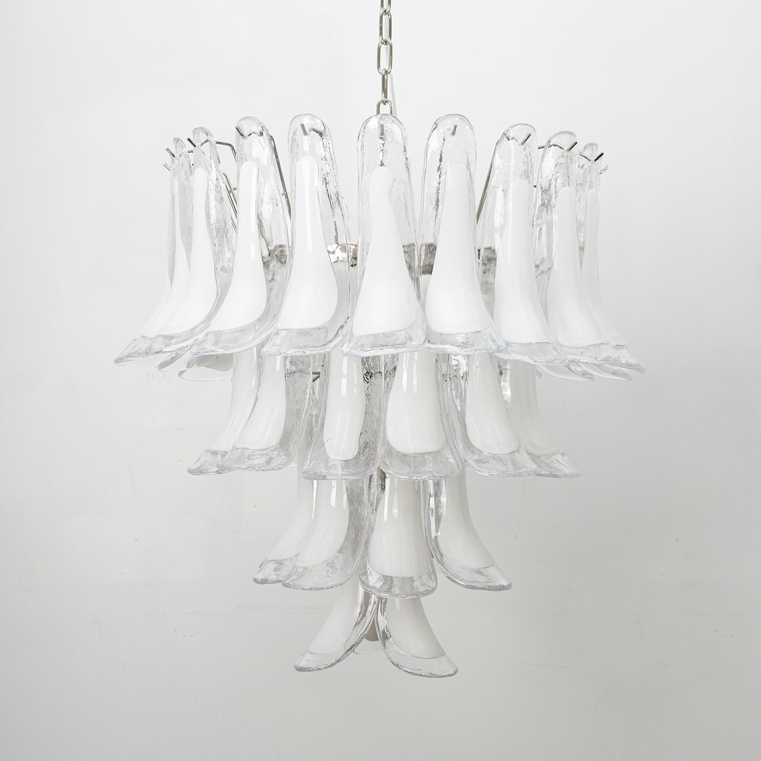 Aurora Chandelier Pink Murano Lily Petal Cascading Floral Classic - Letslighting