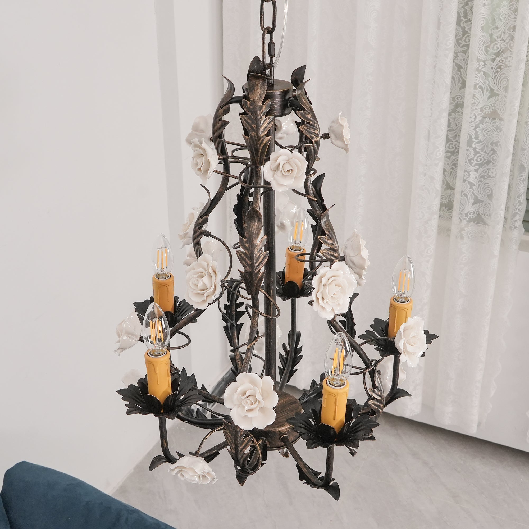 Araeyra Lustre Métal Céramique Rose Luxe Postmoderne - Neutralighting