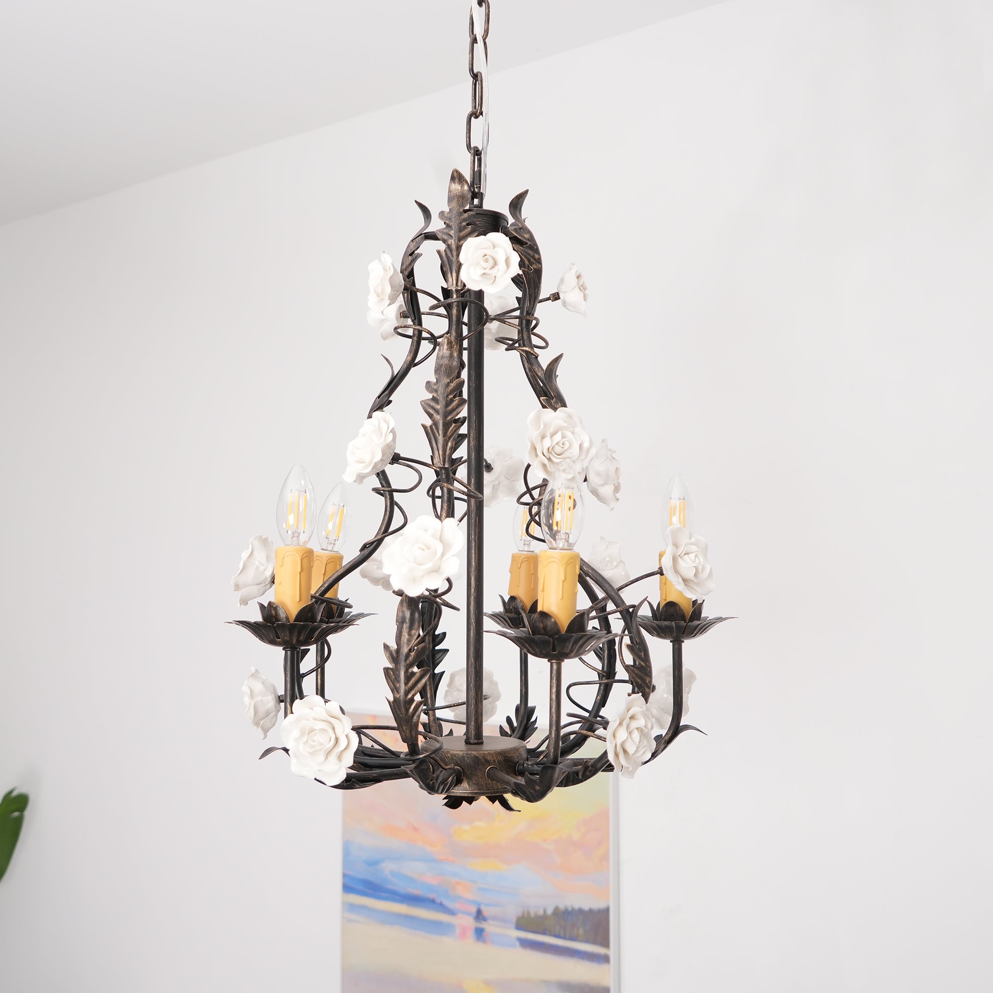 Araeyra Lustre Métal Céramique Rose Luxe Postmoderne - Neutralighting