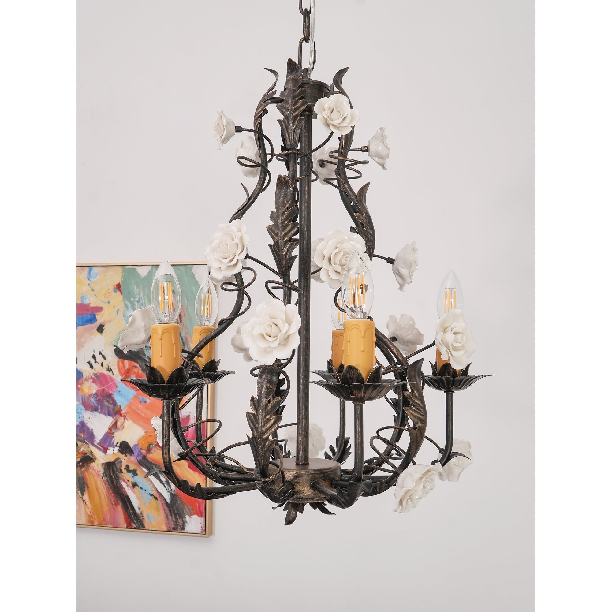 Araeyra Lustre Métal Céramique Rose Luxe Postmoderne - Neutralighting