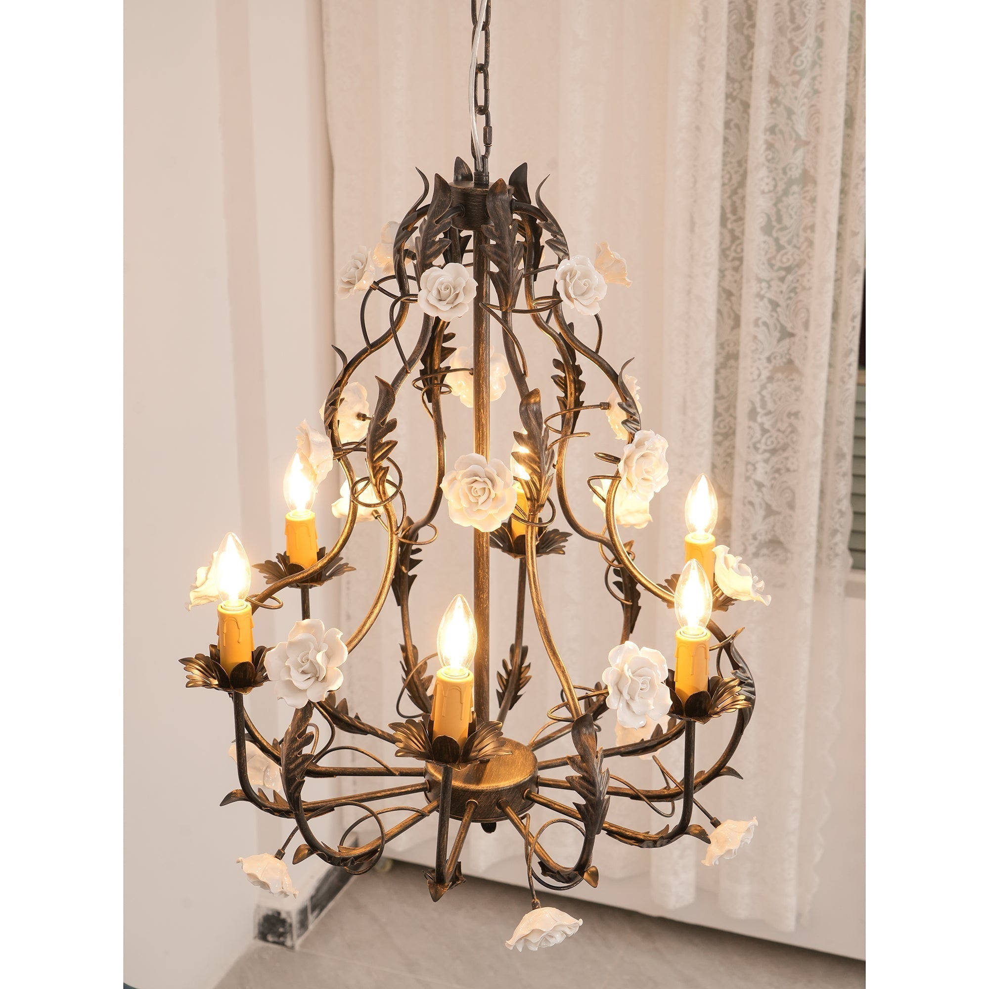 Araeyra Lustre Métal Céramique Rose Luxe Postmoderne - Neutralighting