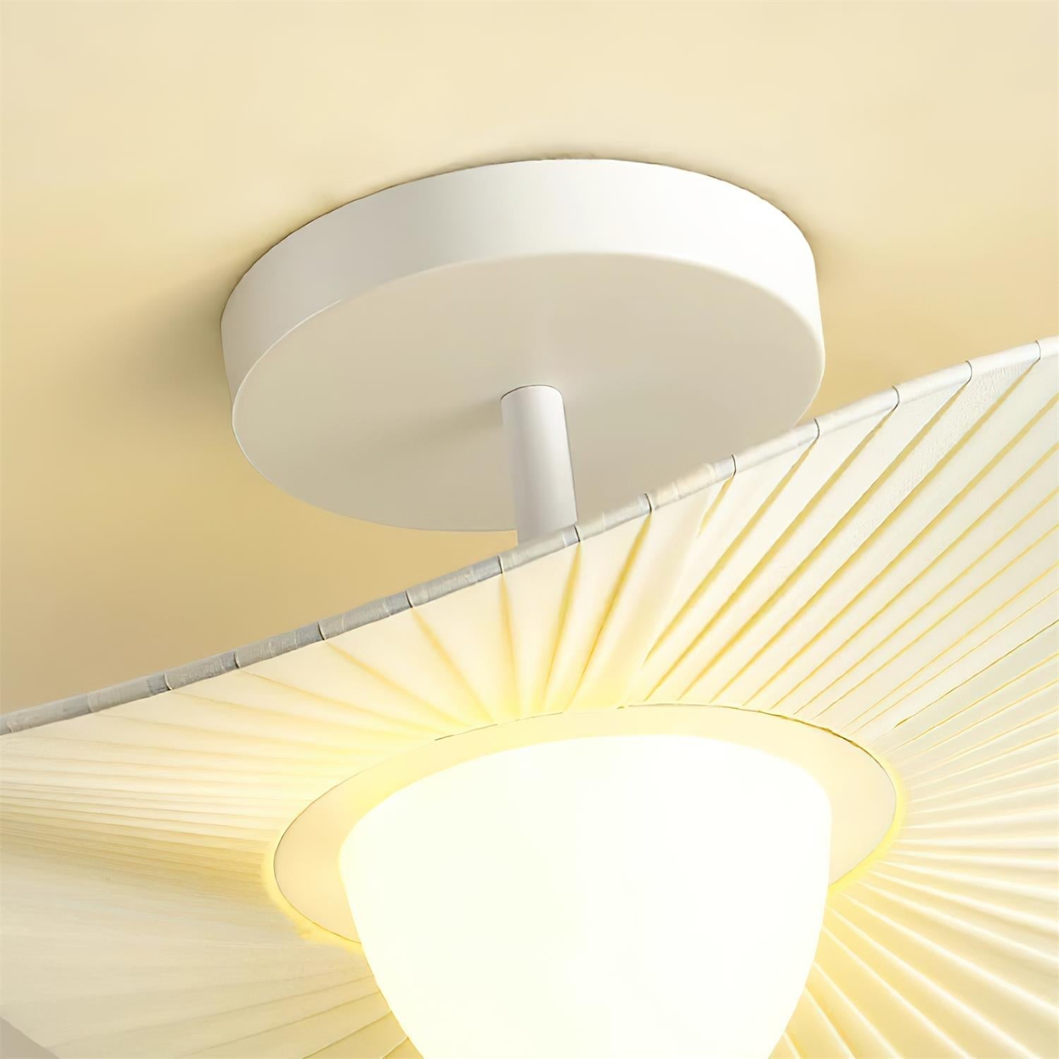 Florina Plafonnier Plissé Tissu Sculptural - Neutralighting