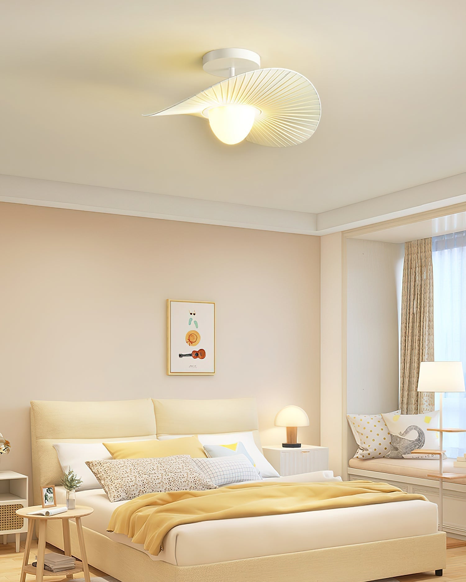 Florina Plafonnier Plissé Tissu Sculptural - Neutralighting