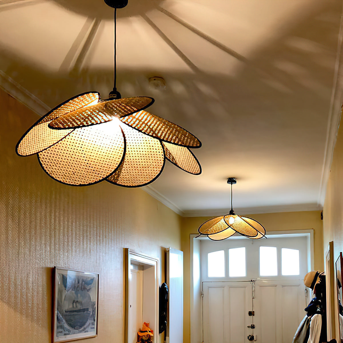 Ulrinel Lustre En Bambou Tissé à La Main Nordic - Neutralighting