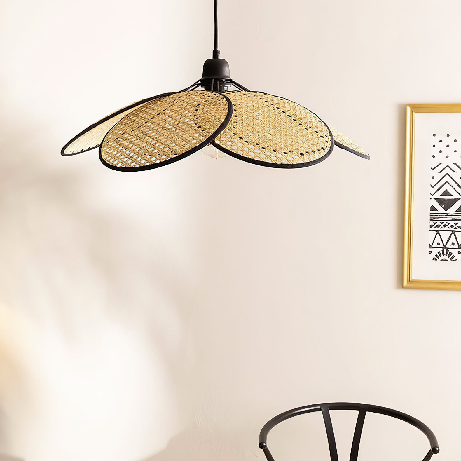 Ulrinel Lustre En Bambou Tissé à La Main Nordic - Neutralighting