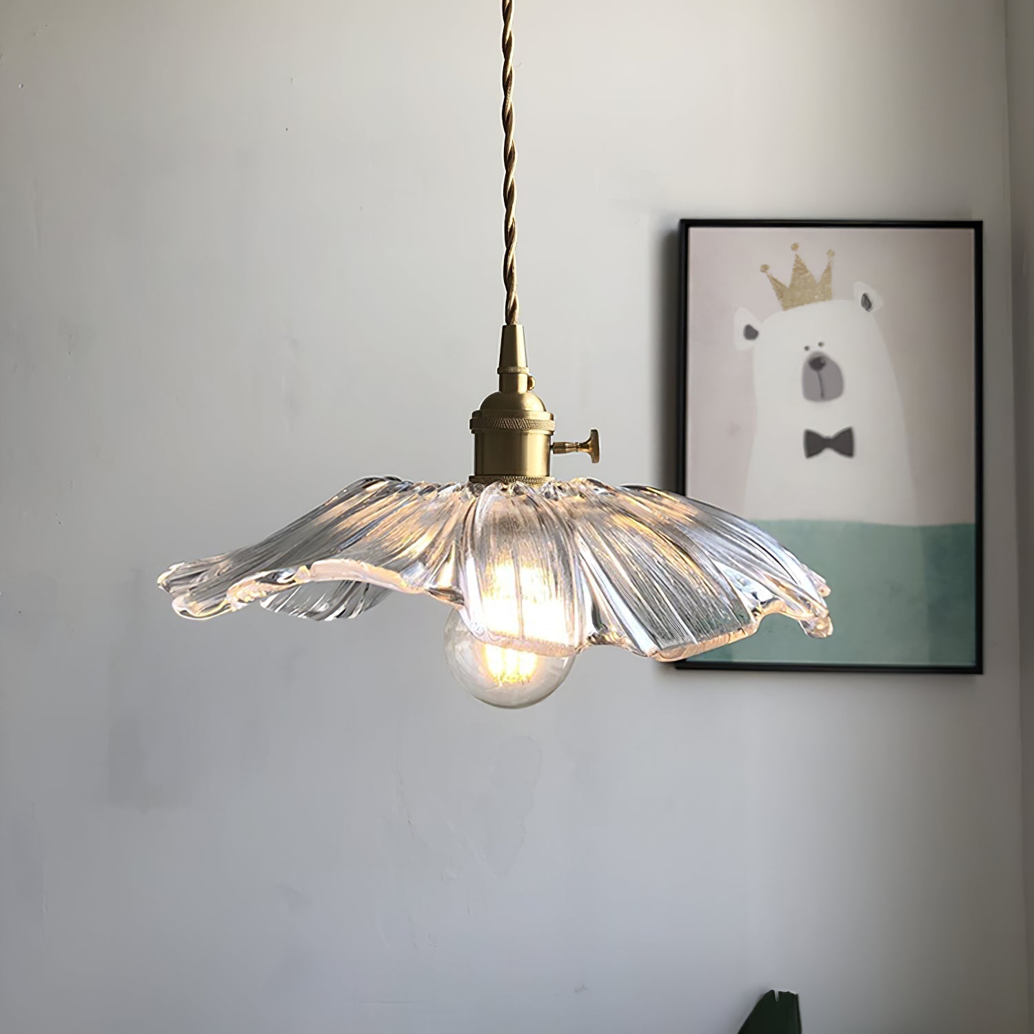 Aurvarira Suspension Art Laiton Verre Moderne Minimaliste - Neutralighting