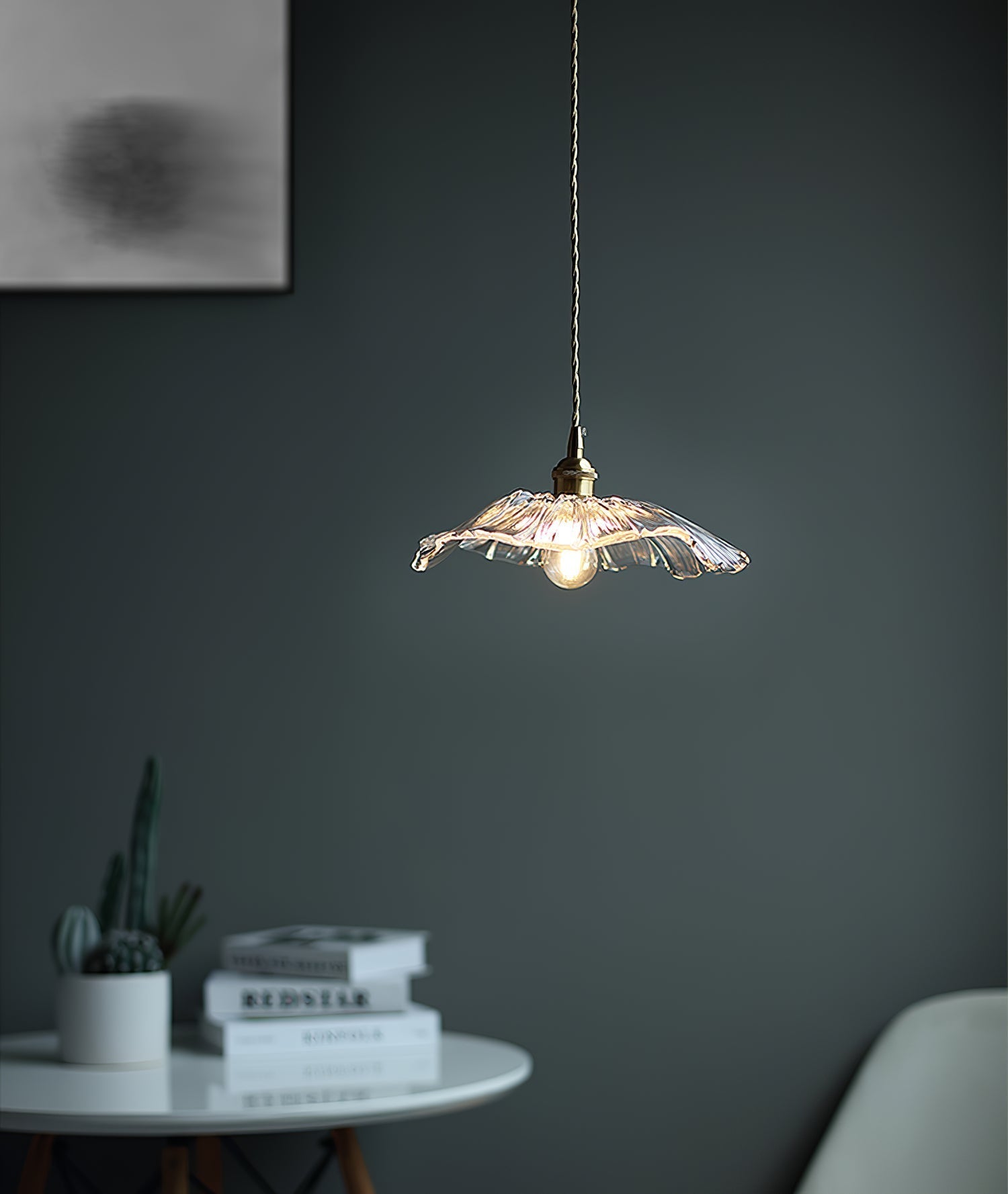 Aurvarira Suspension Art Laiton Verre Moderne Minimaliste - Neutralighting