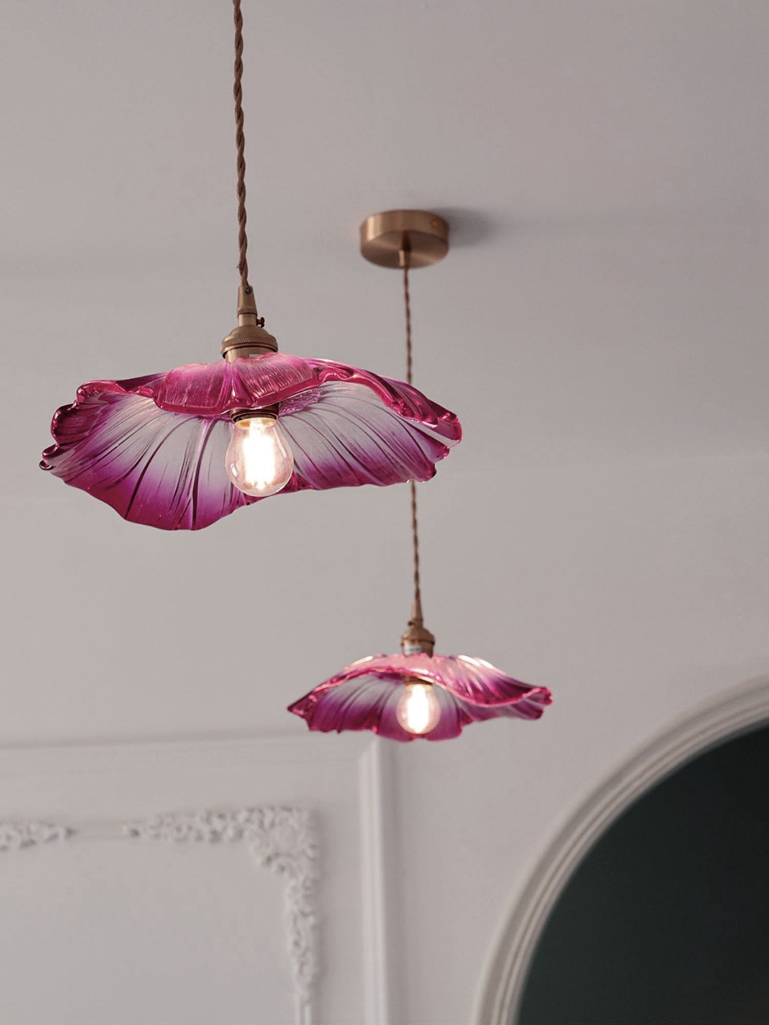Aurvarira Suspension Art Laiton Verre Moderne Minimaliste - Neutralighting