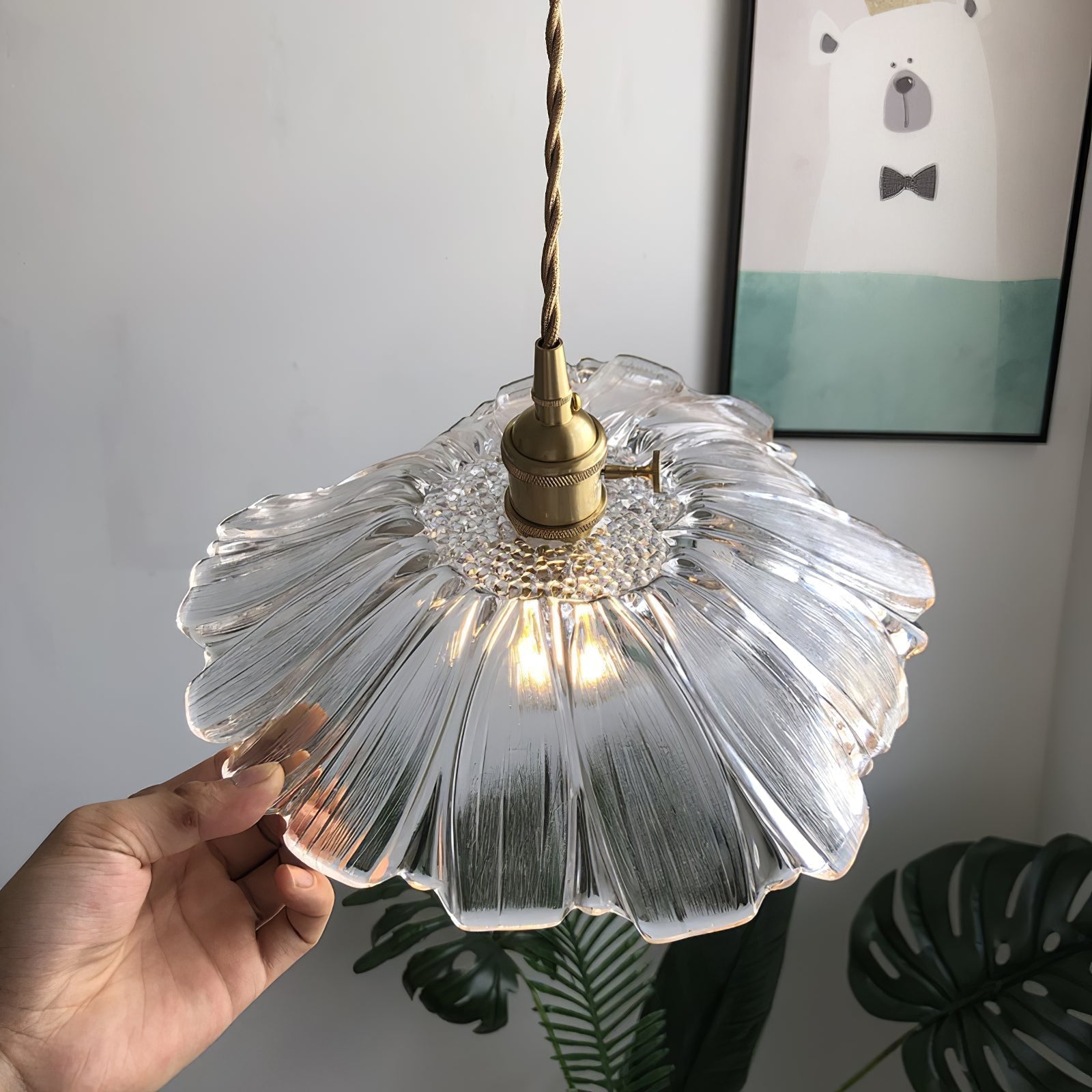 Aurvarira Suspension Art Laiton Verre Moderne Minimaliste - Neutralighting