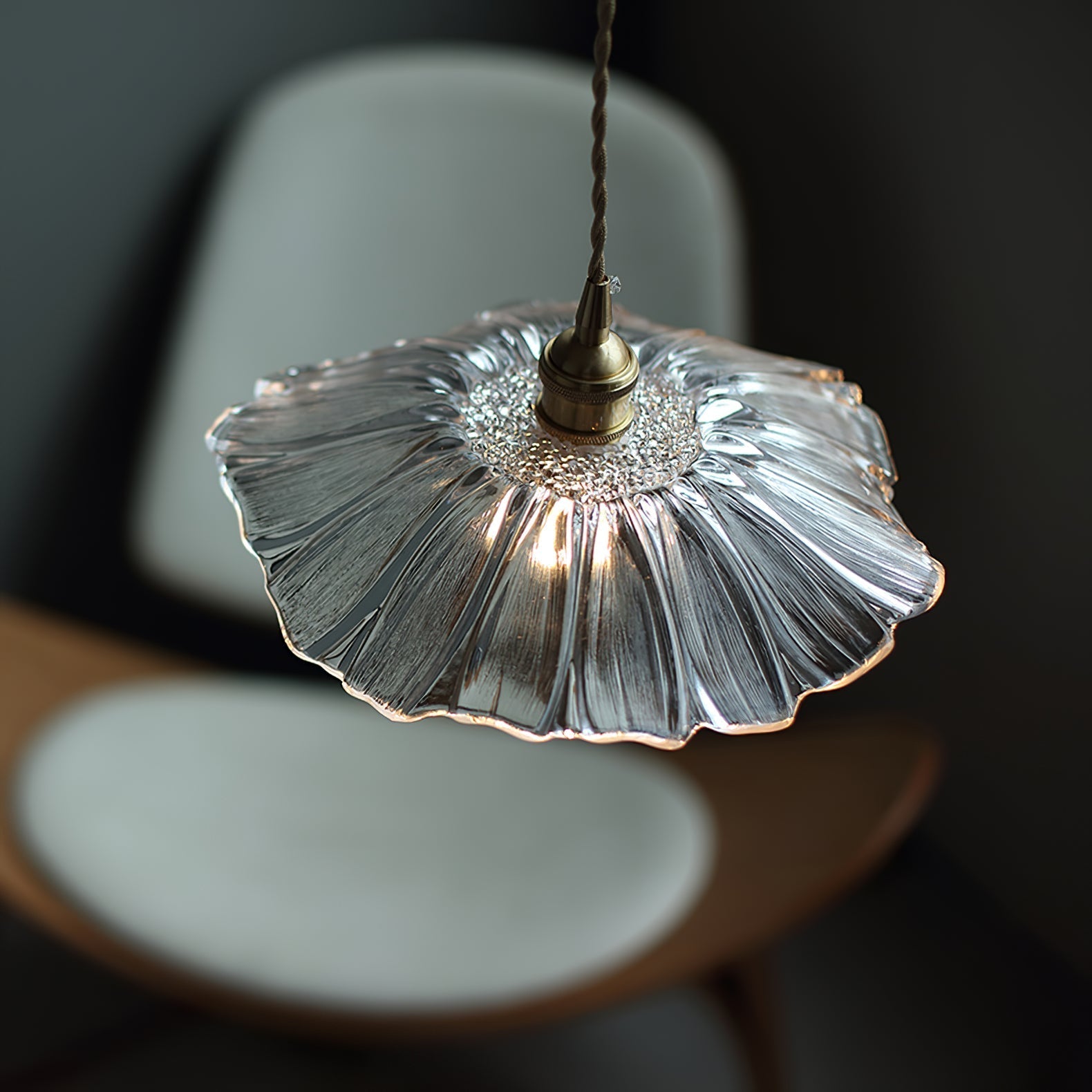 Aurvarira Suspension Art Laiton Verre Moderne Minimaliste - Neutralighting
