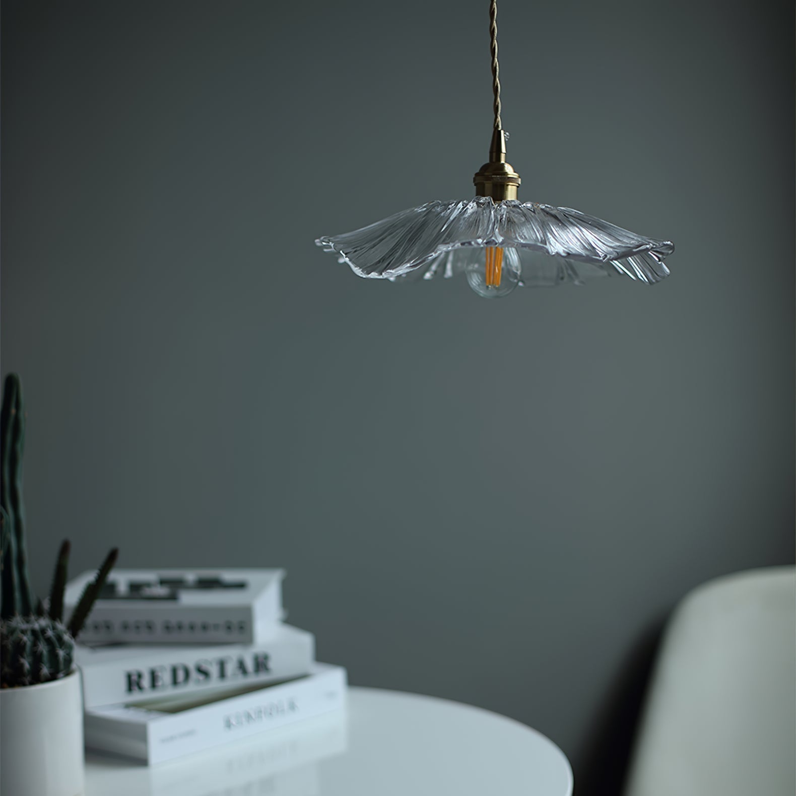 Aurvarira Suspension Art Laiton Verre Moderne Minimaliste - Neutralighting