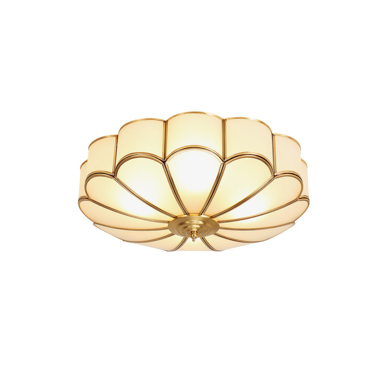 Viraean Plafonnier Moderne Fleur Laiton Verre - Neutralighting