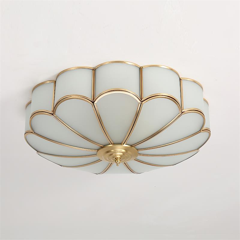 Viraean Plafonnier Moderne Fleur Laiton Verre - Neutralighting