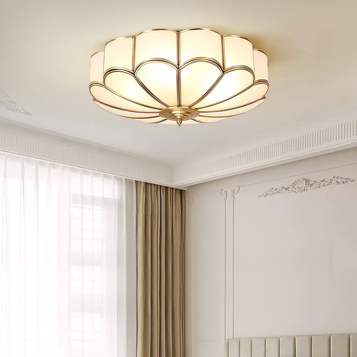 Ulira Plafonnier Design Fleur Verre