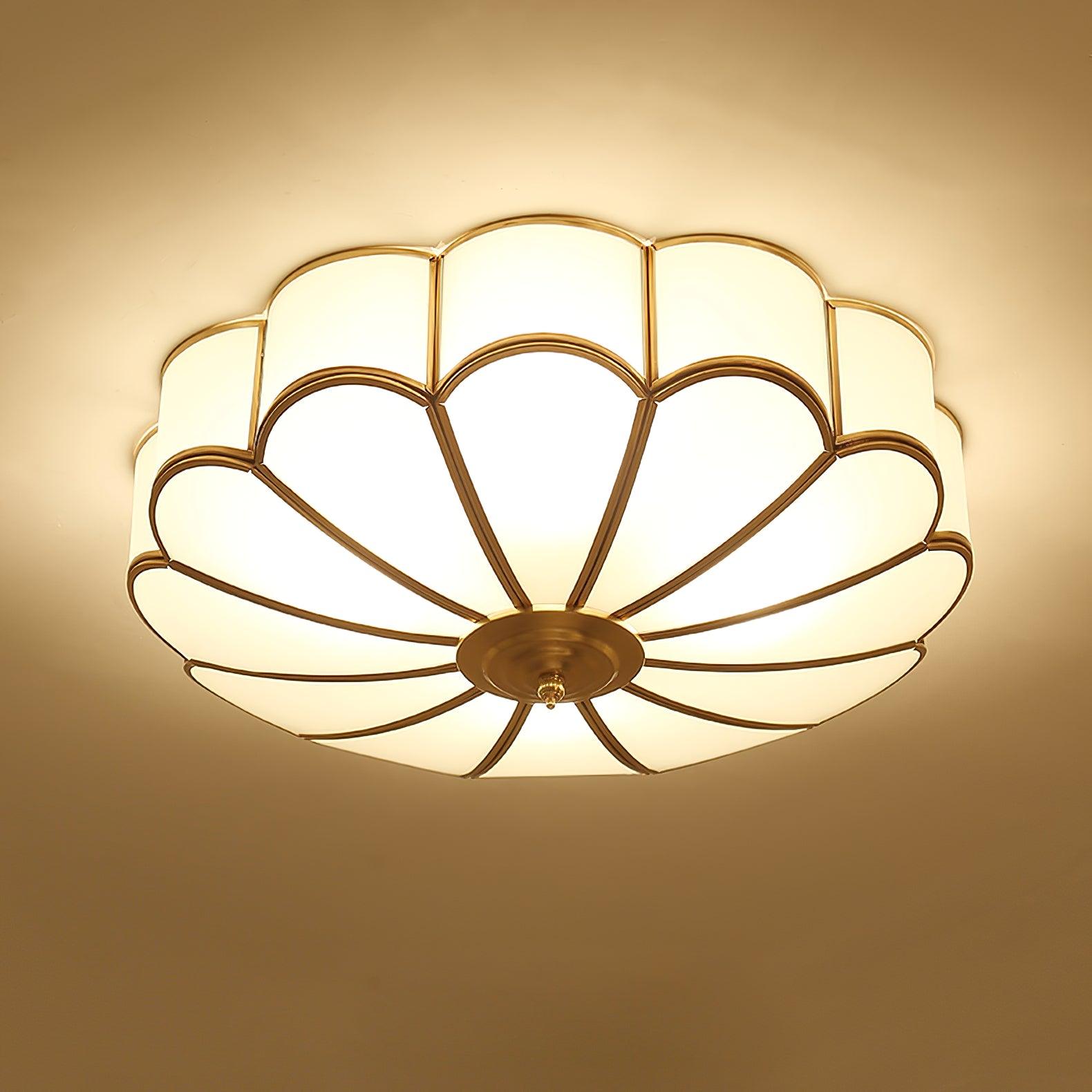 Ulira Plafonnier Design Fleur Verre