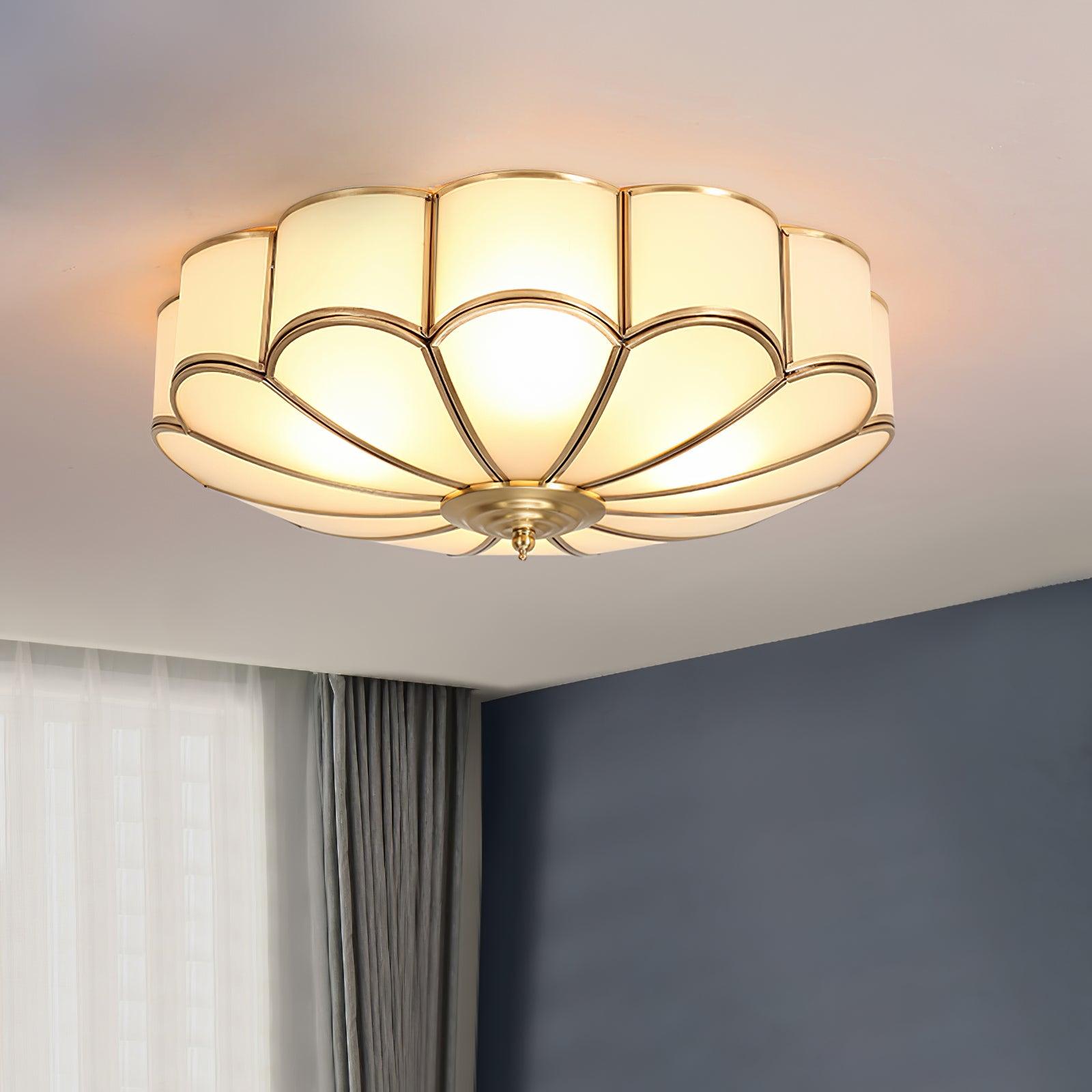 Ulira Plafonnier Design Fleur Verre