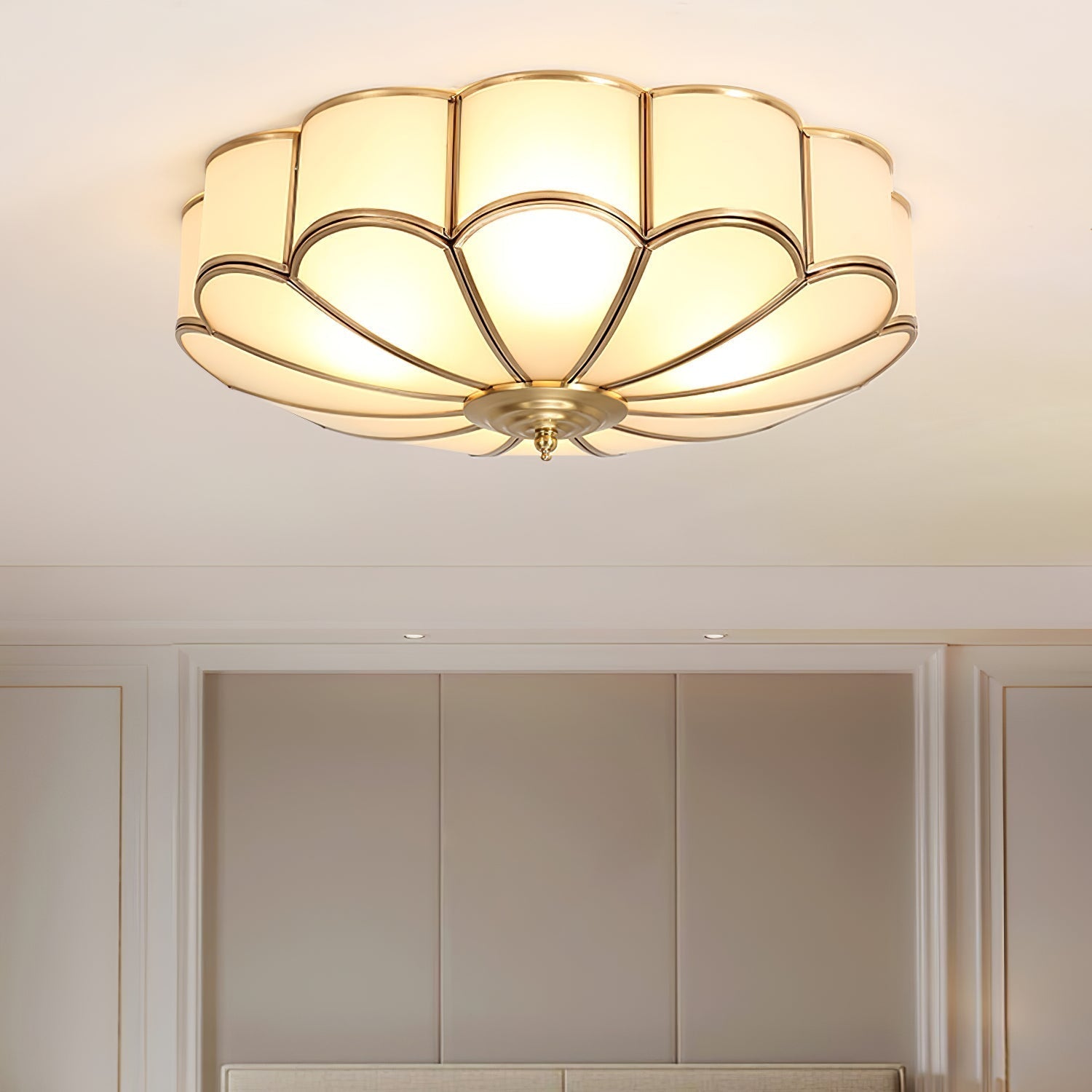 Ulira Plafonnier Design Fleur Verre