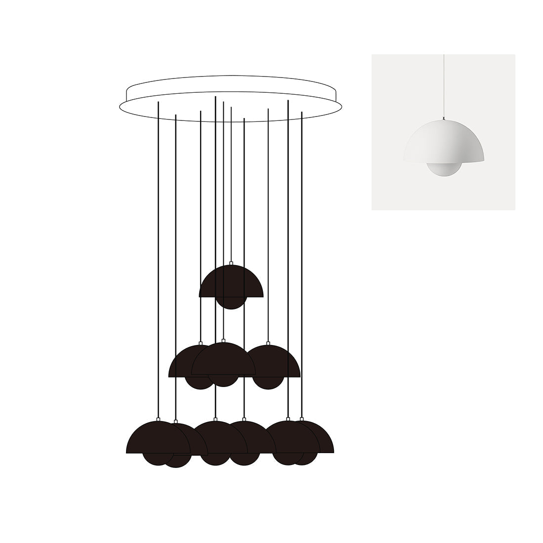 Flowerpot Chandelier - Neutralighting