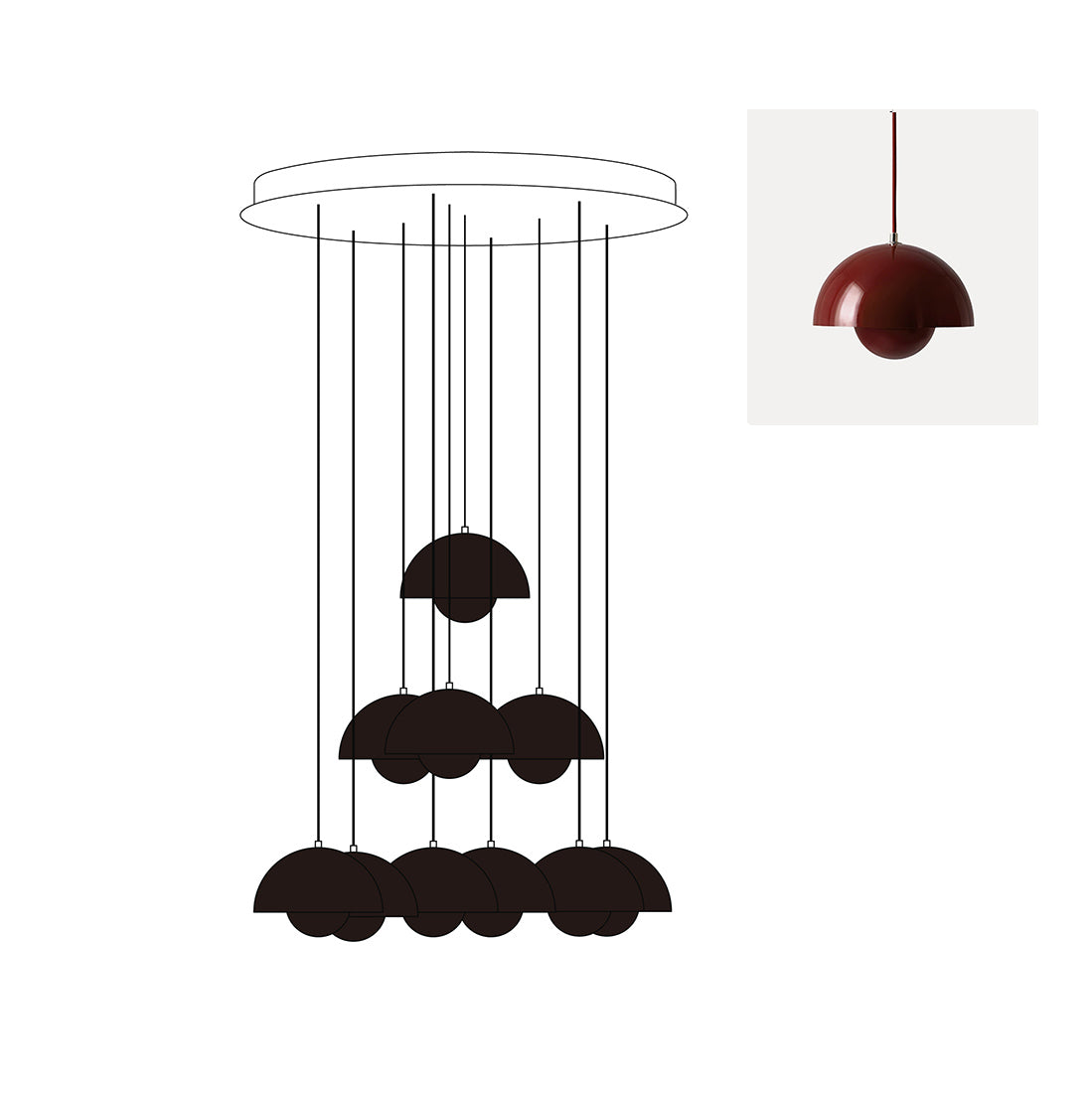 Flowerpot Chandelier - Neutralighting
