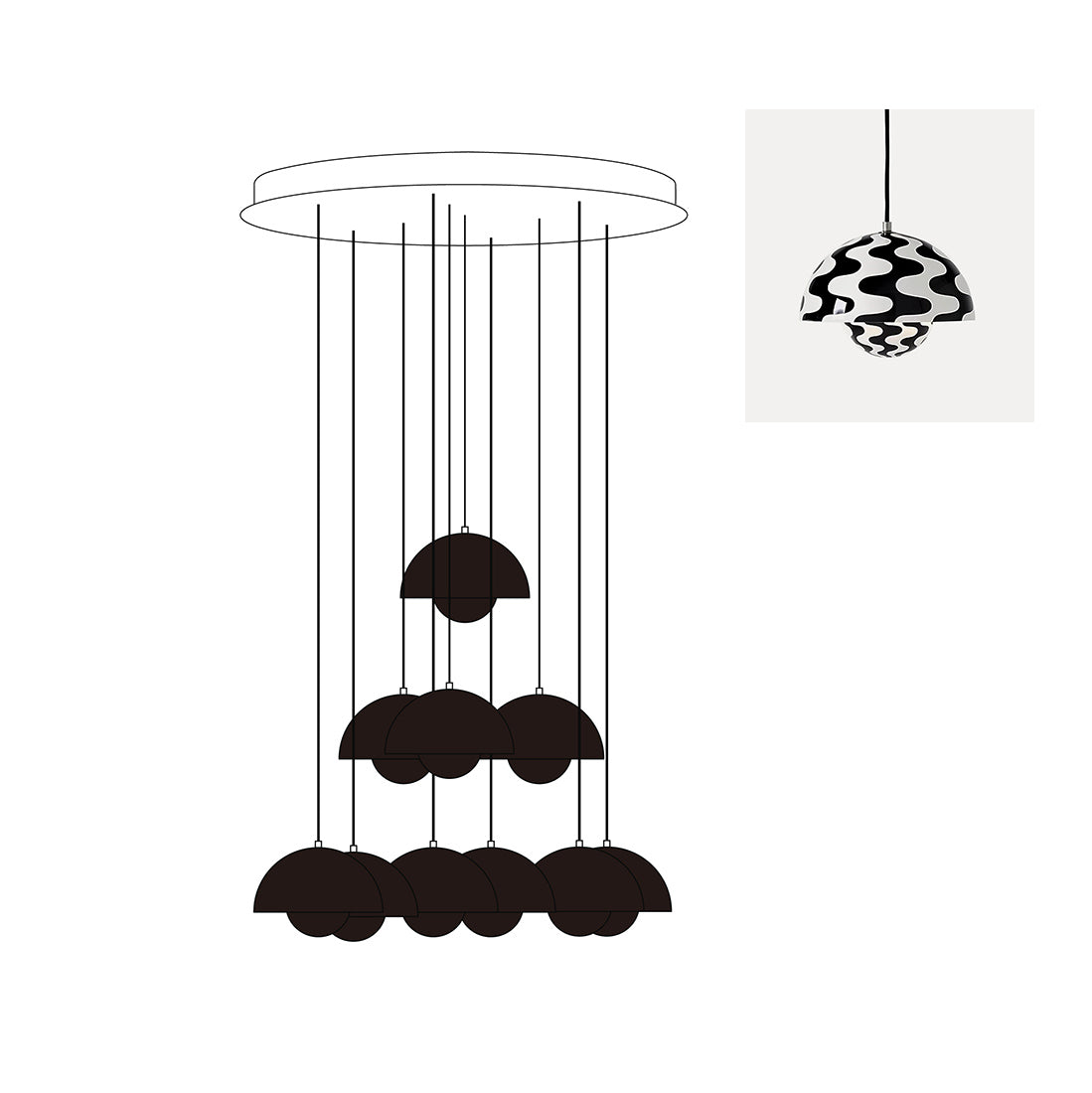 Flowerpot Chandelier - Neutralighting