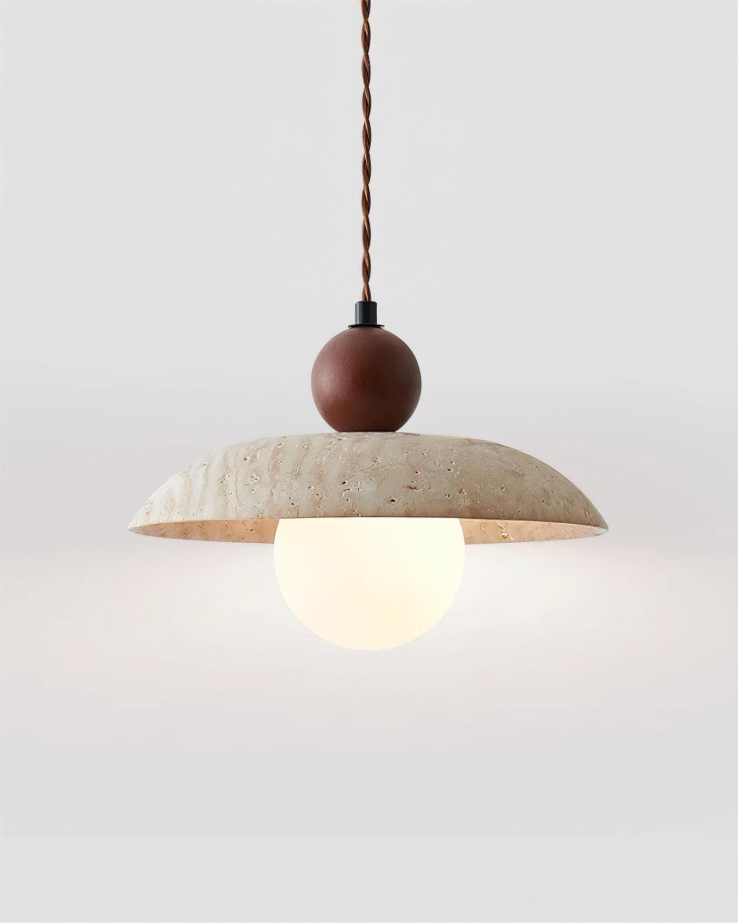 Jojo Pendant Lamp Dome Travertine - Letslighting