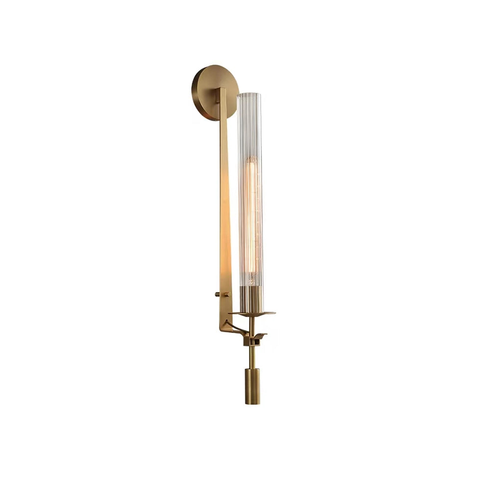 Ceshaisra French Classicism Plug-in Brass Glass Wall Lamp - Neutralighting
