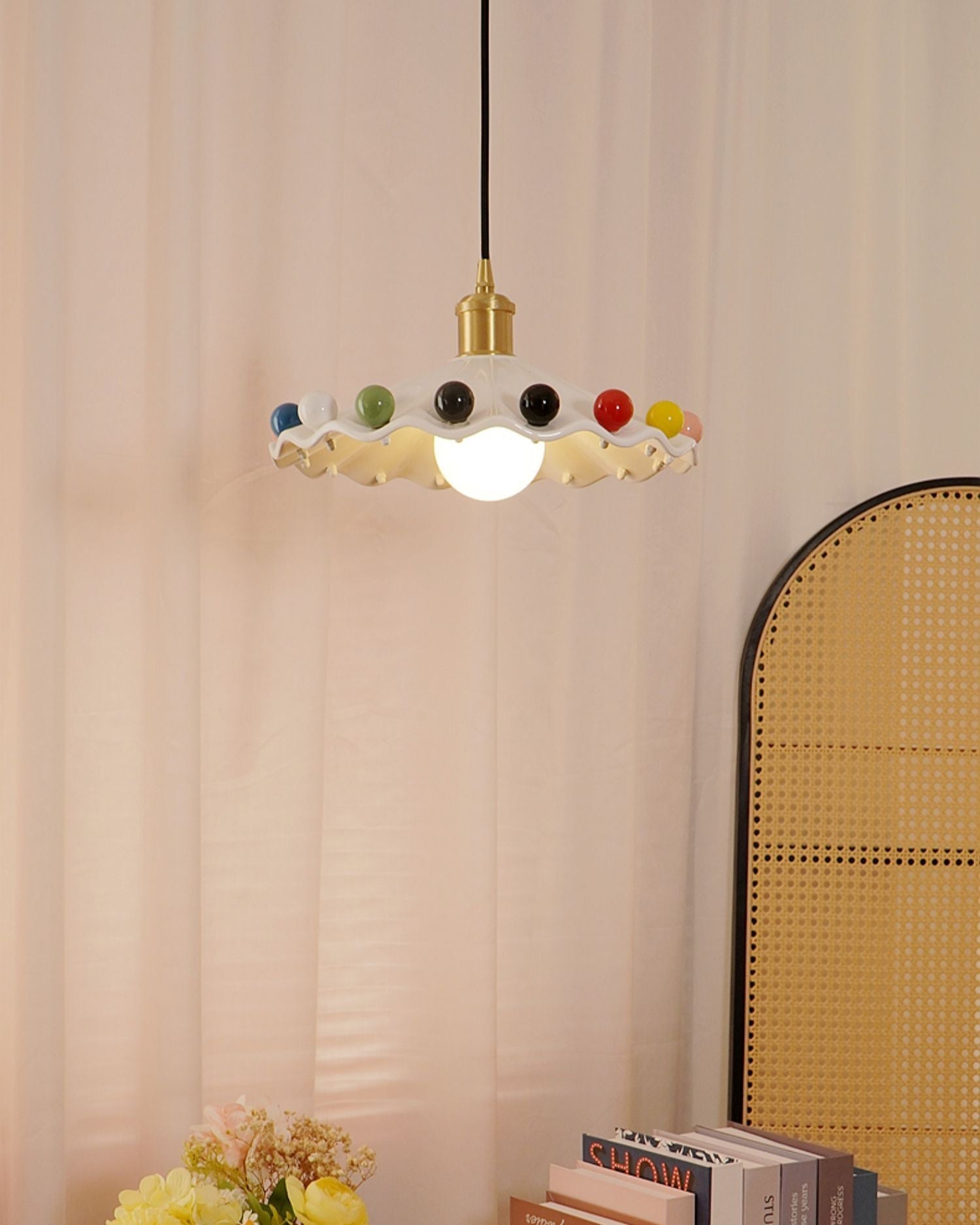 Pixen Wavy Ceramic Shade Pendant Lamp - Letslighting