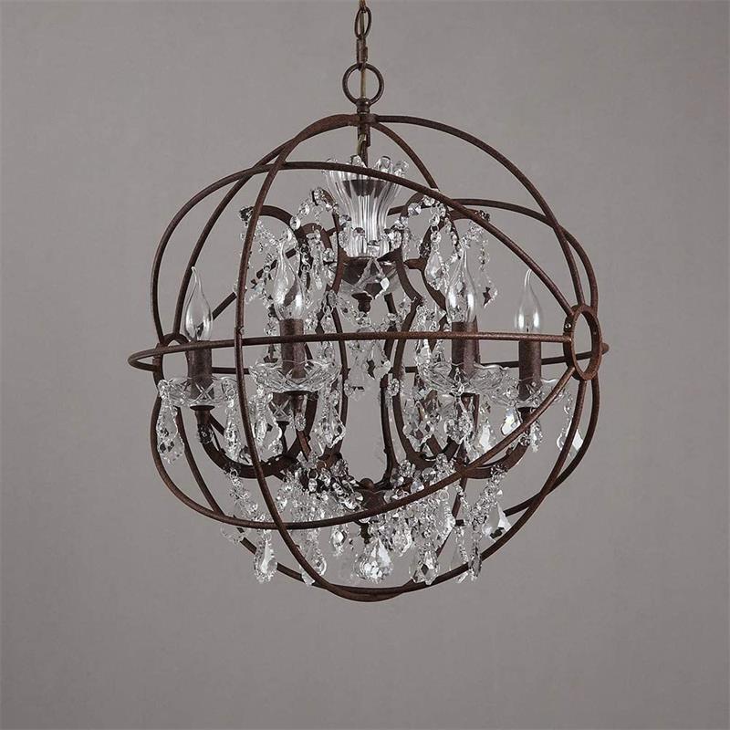 Sylirara Suspension Métal Cristal Orbe Unique Traditionnelle - Neutralighting