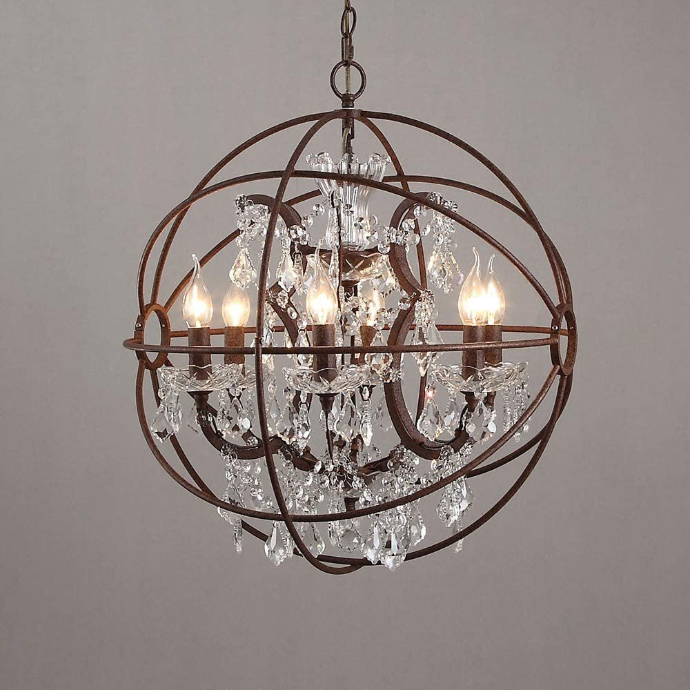 Sylirara Suspension Métal Cristal Orbe Unique Traditionnelle - Neutralighting