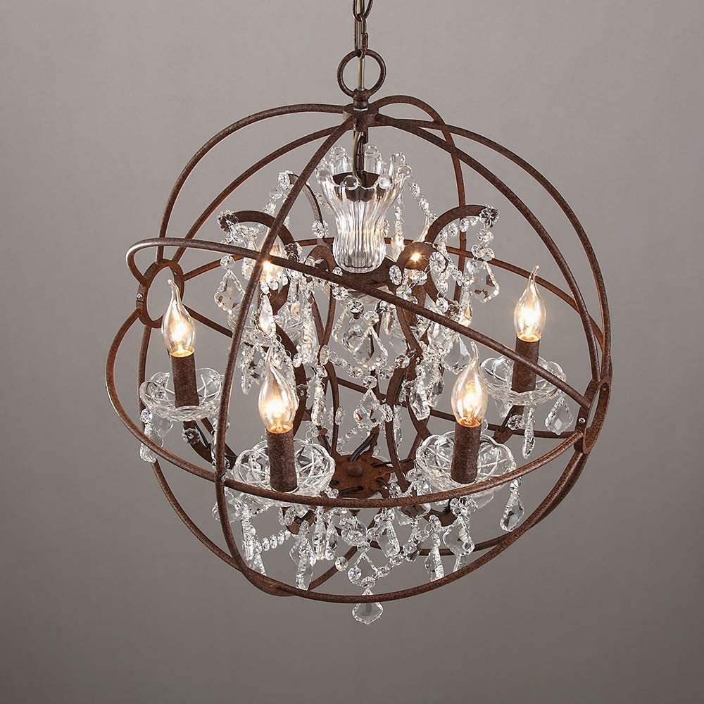 Sylirara Suspension Métal Cristal Orbe Unique Traditionnelle - Neutralighting