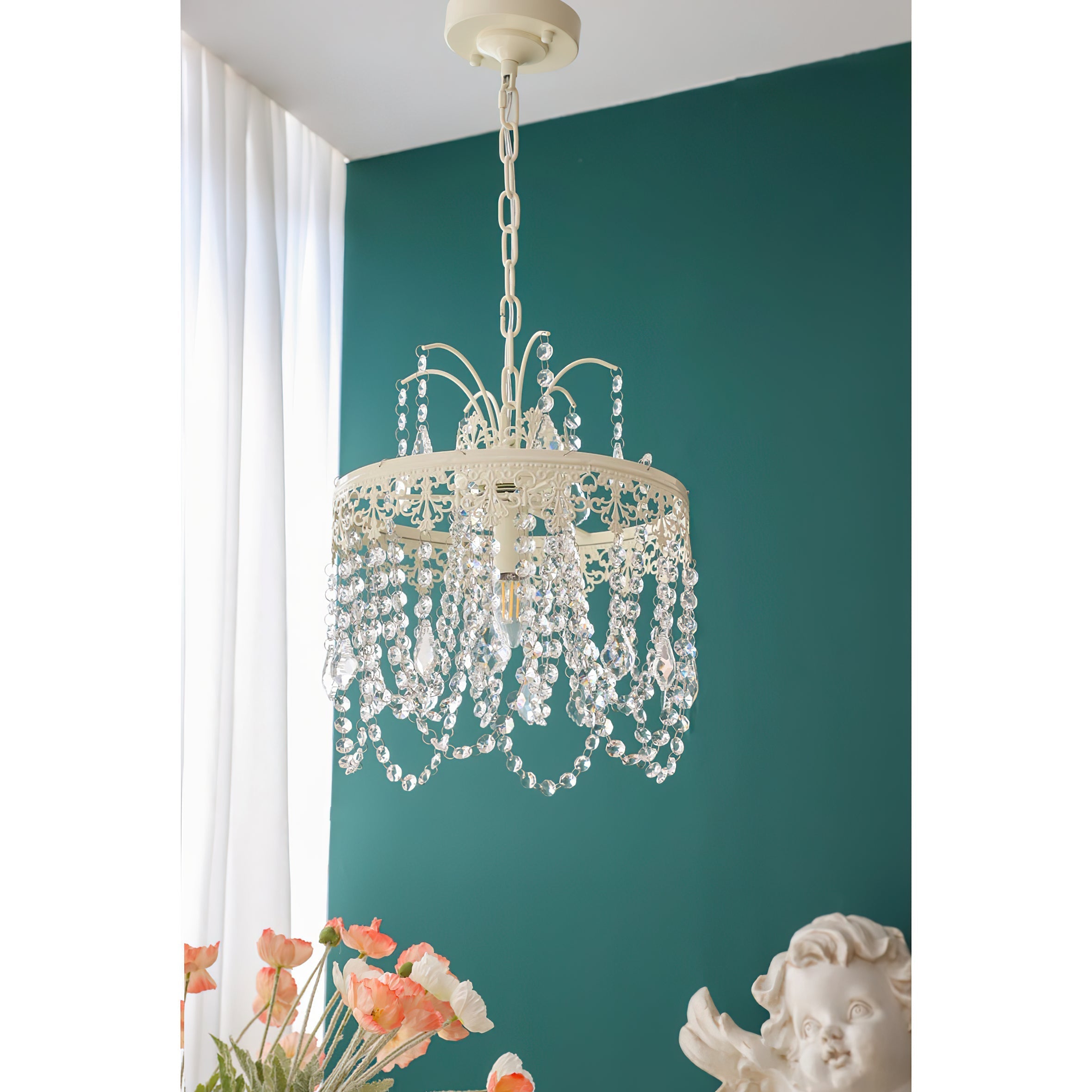 Ershaa Postmodern Luxury Crystal Metal Chandelier - Lamp Copper