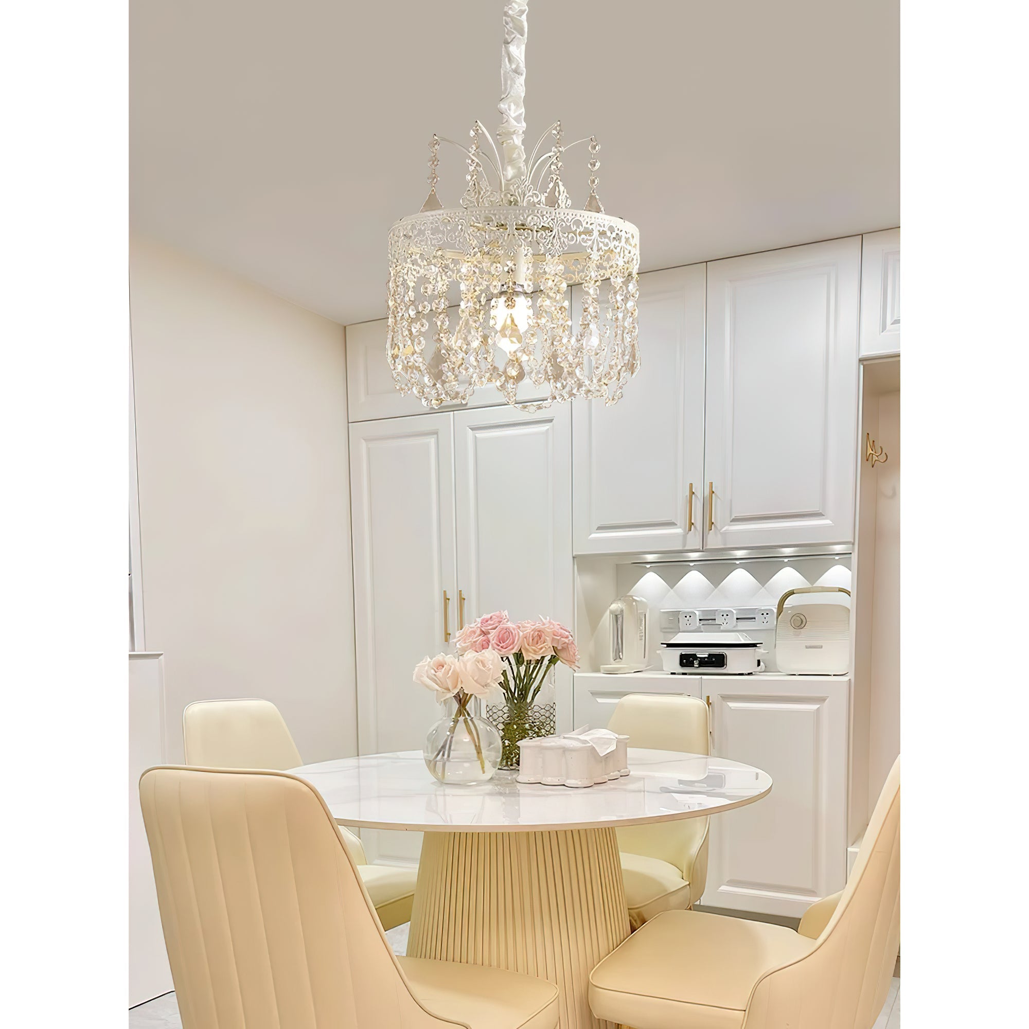 Ershaa Postmodern Luxury Crystal Metal Chandelier - Lamp Copper