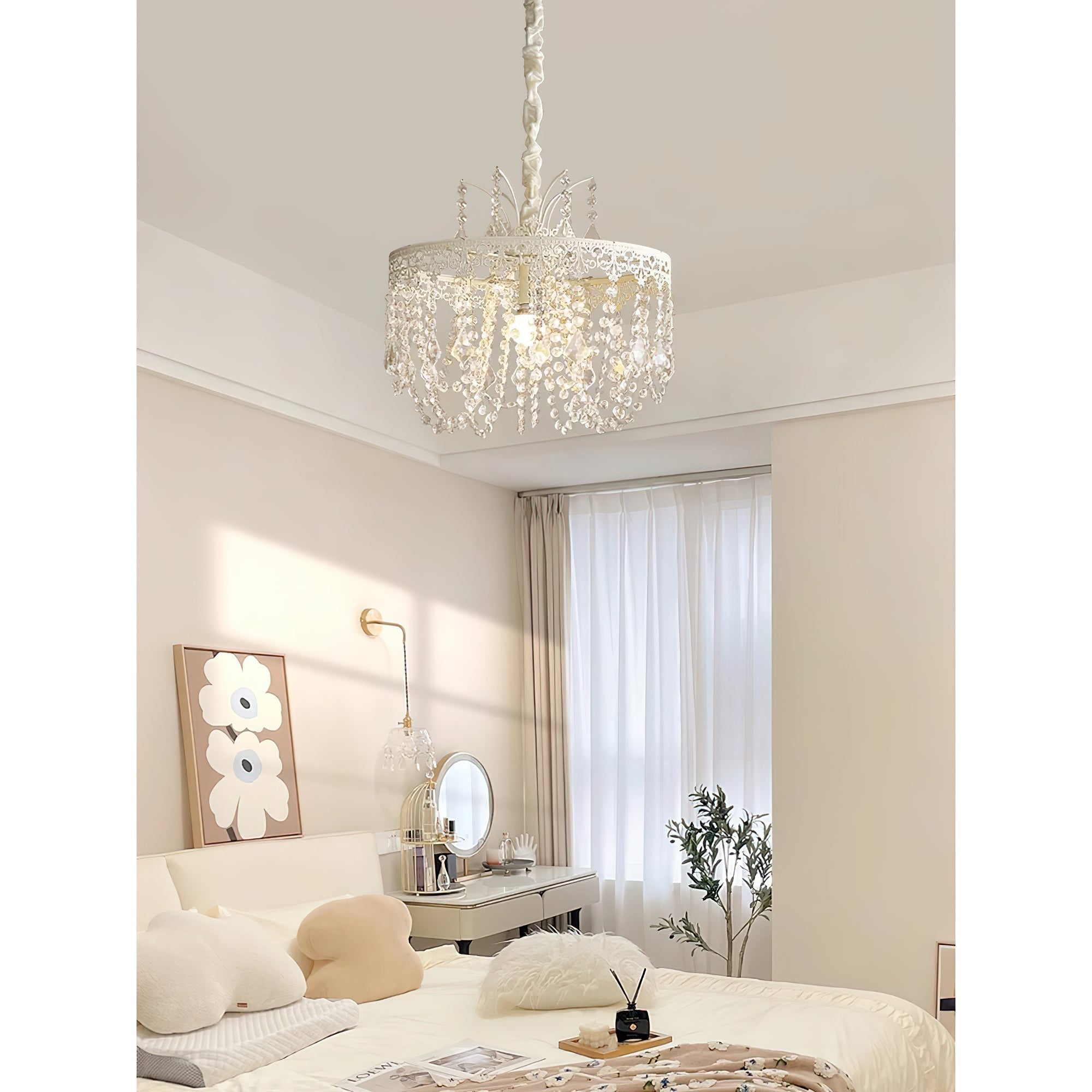 Ershaa Postmodern Luxury Crystal Metal Chandelier - Lamp Copper