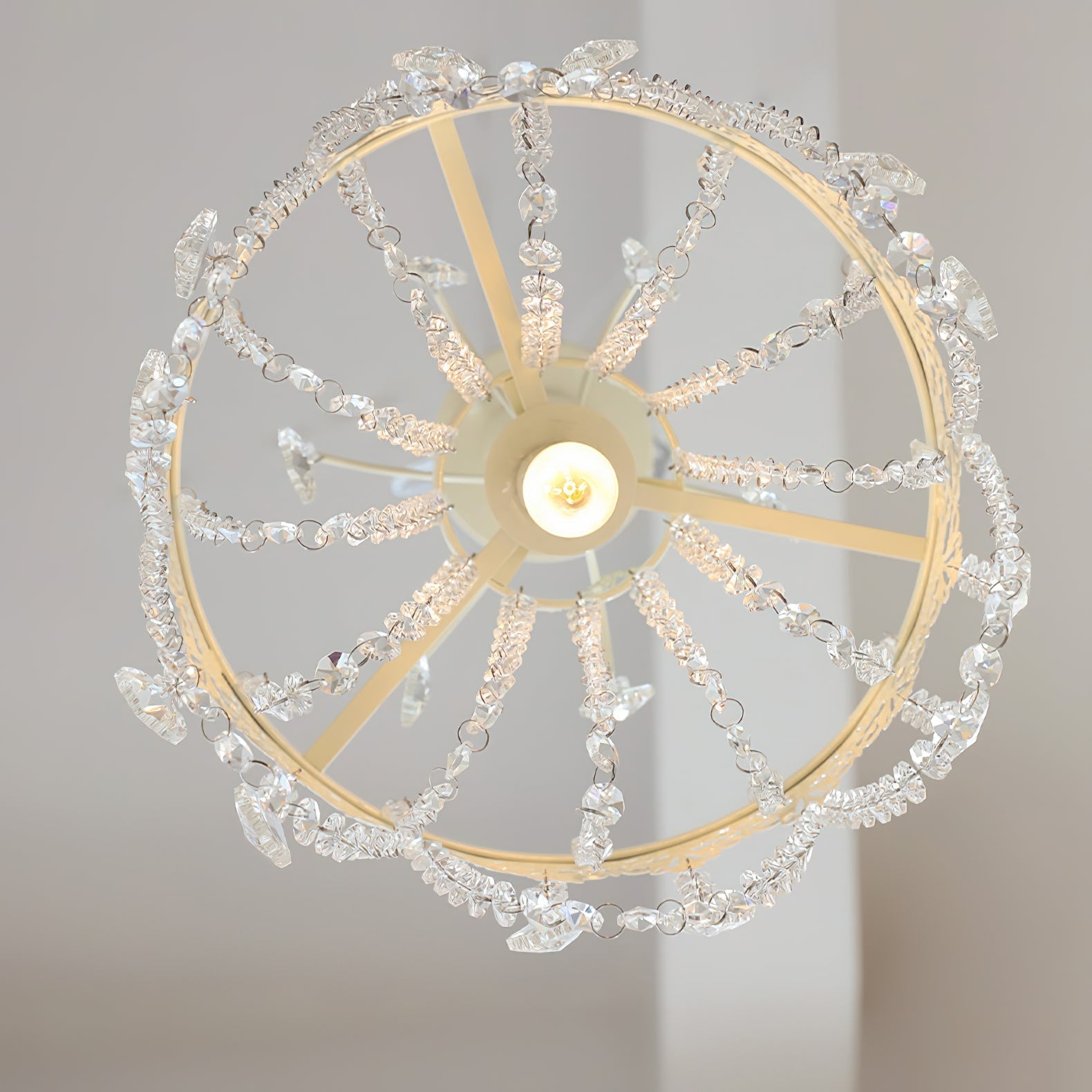Ershaa Postmodern Luxury Crystal Metal Chandelier - Lamp Copper