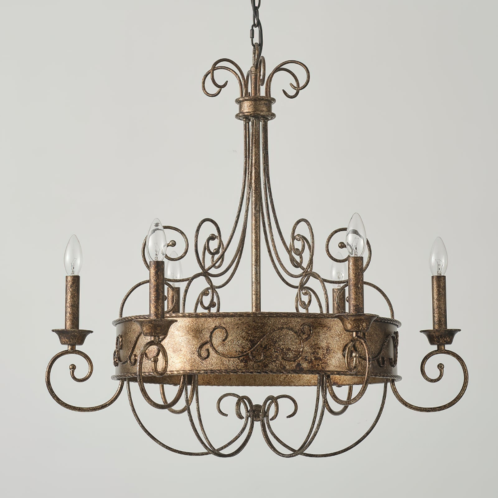 Itheira Lustre Métal Vintage Industriel Rouille Chandeliers - Neutralighting