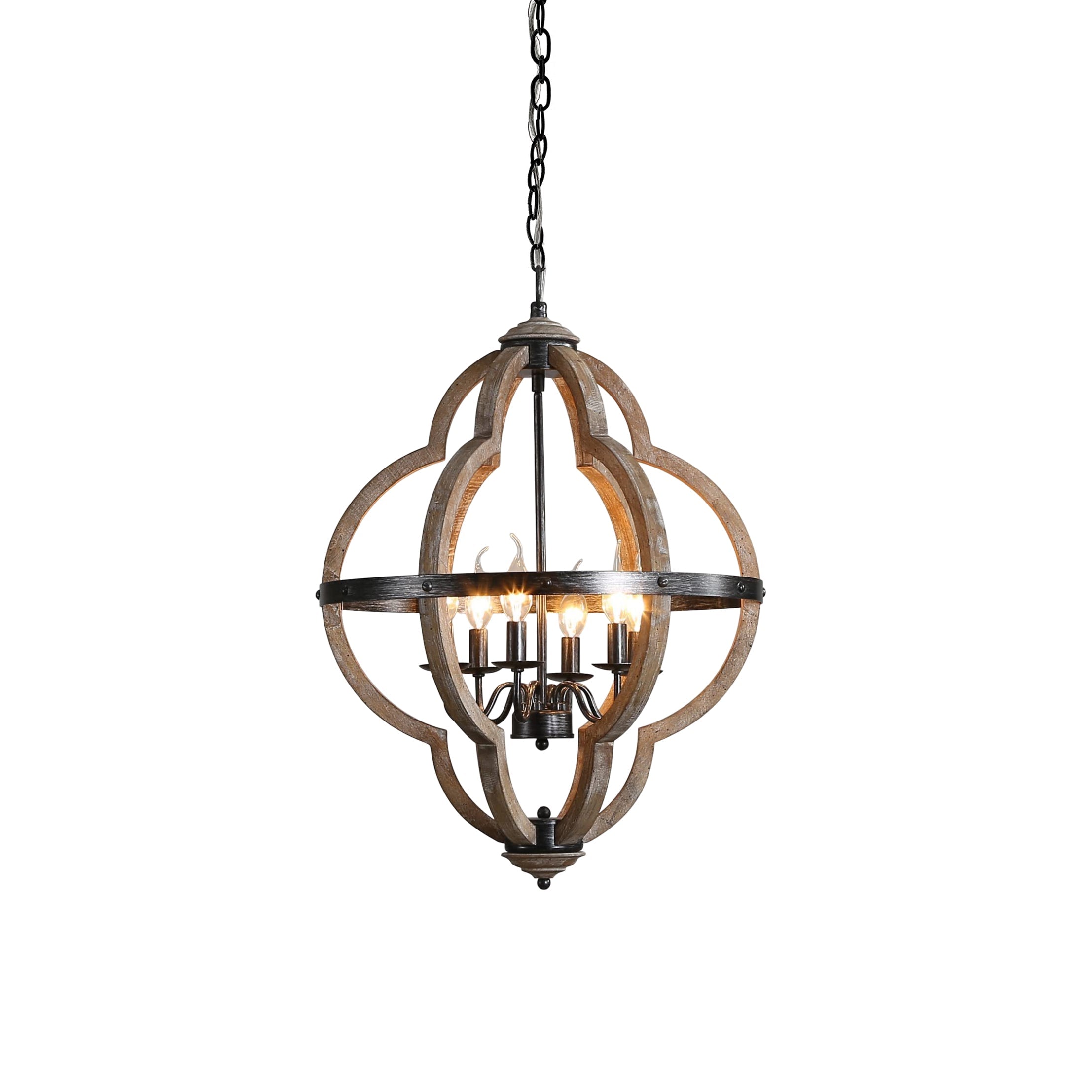 Cilorora Vintage Industrial Wood Metal Pendant Lamp - Lamp Copper