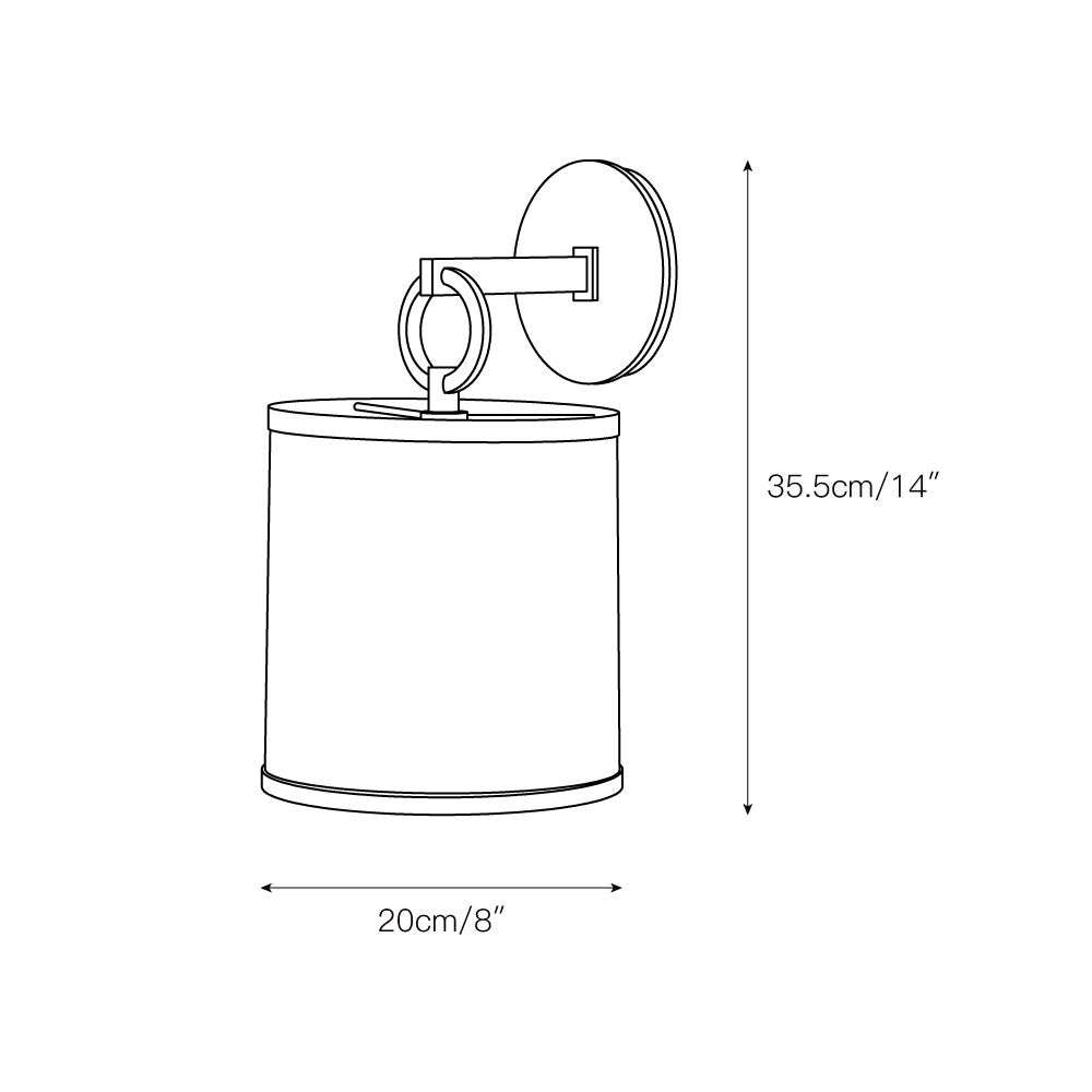 Cotheor Applique Murale Circulaire Laiton Tissu Minimaliste Moderne - Neutralighting