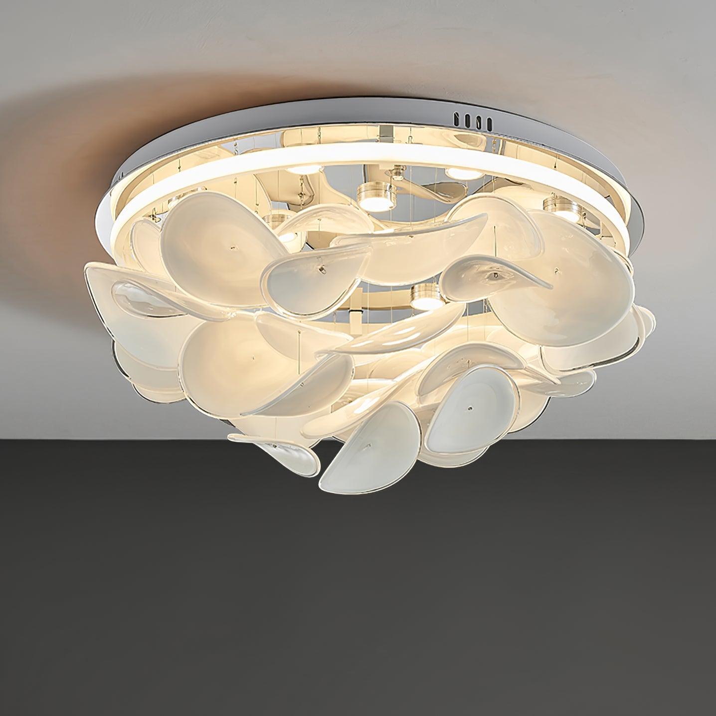Lustra Lampe de plafond florale française en pétales pour maisons modernes - Neutralighting
