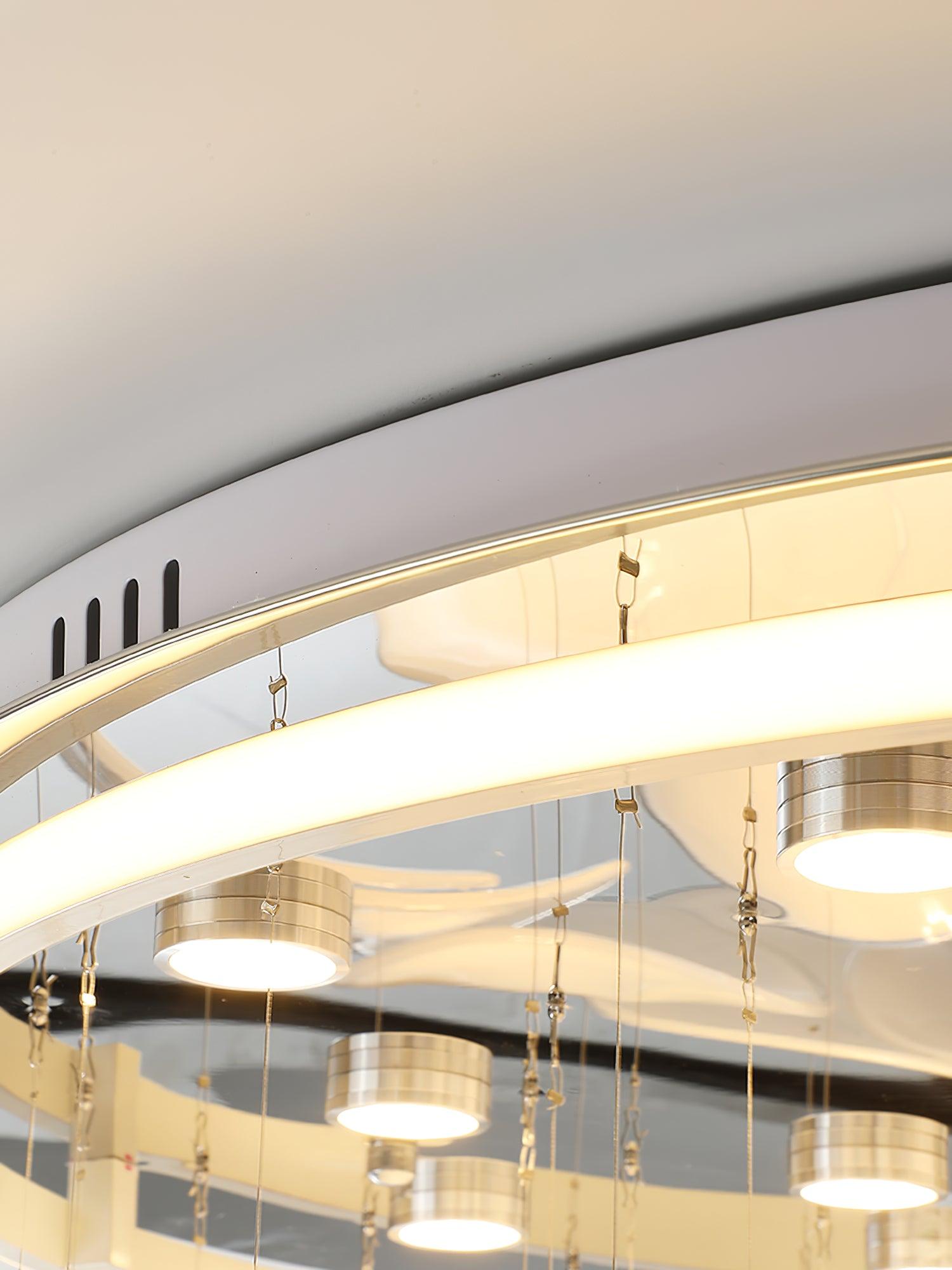 Lustra Lampe de plafond florale française en pétales pour maisons modernes - Neutralighting