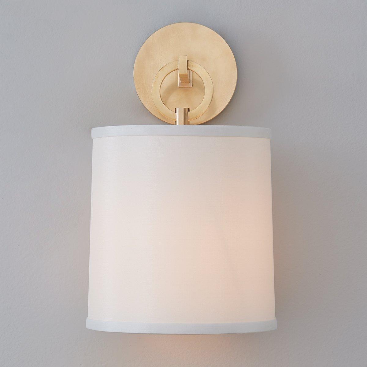 Cotheor Applique Murale Circulaire Laiton Tissu Minimaliste Moderne - Neutralighting