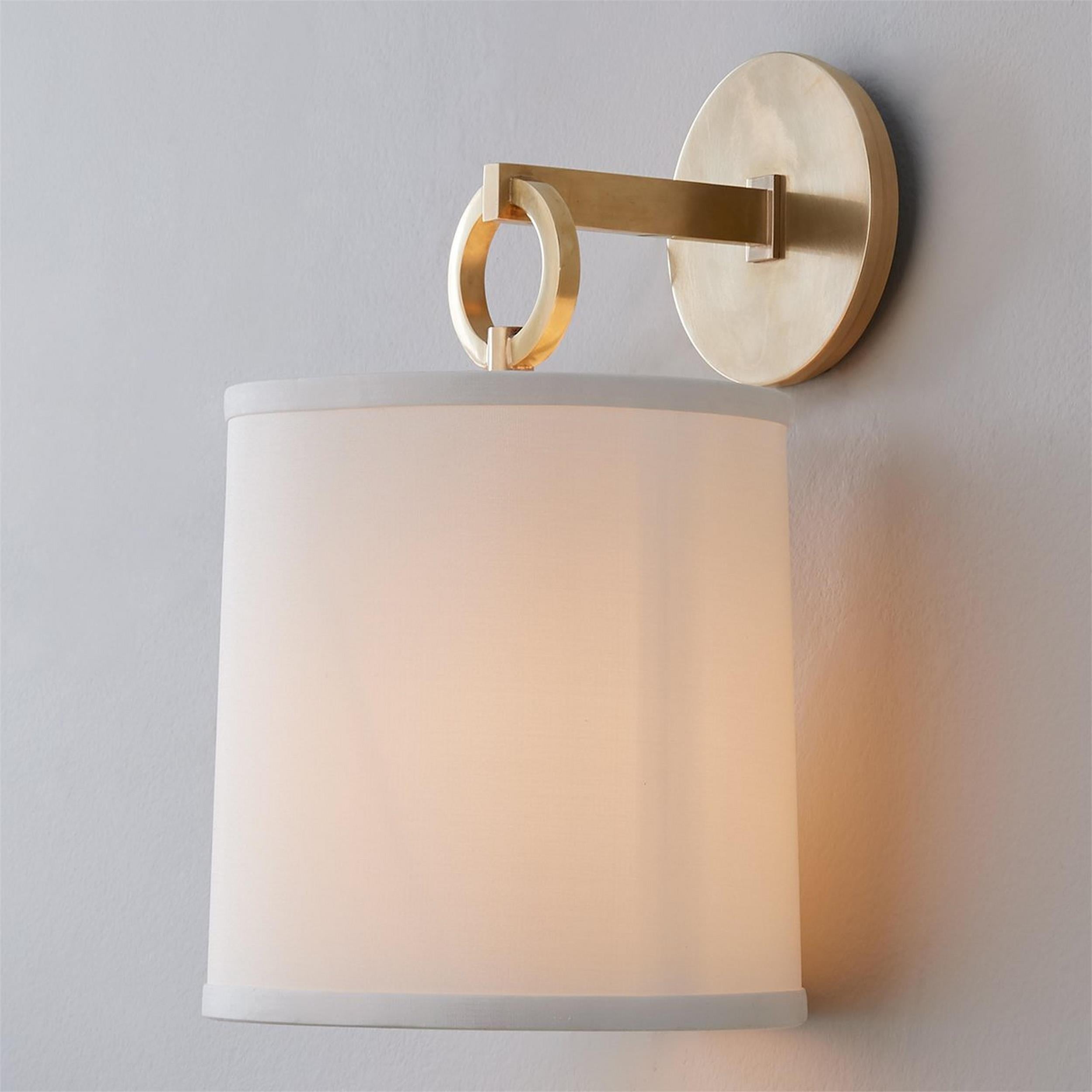 Cotheor Applique Murale Circulaire Laiton Tissu Minimaliste Moderne - Neutralighting