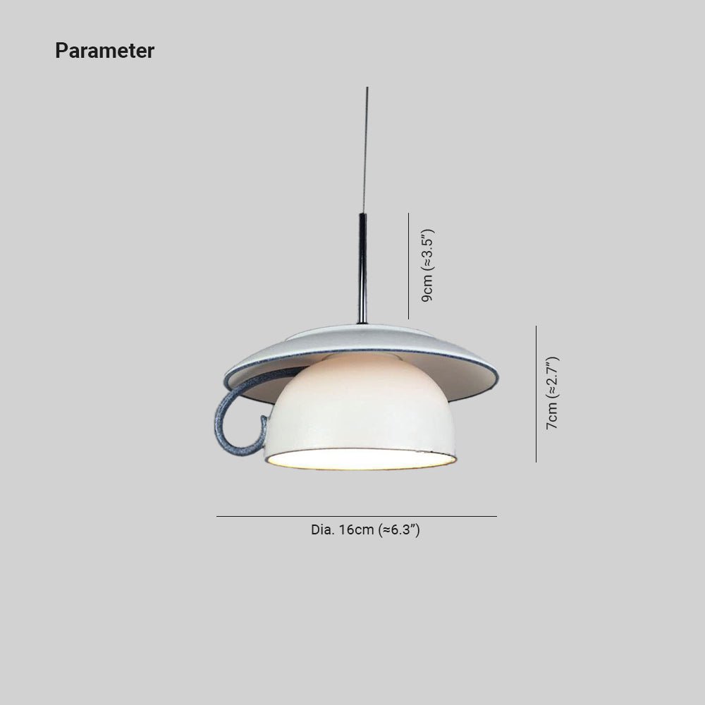 Valentina Nordique Tasse Céramique LED Suspension Chambre à Coucher