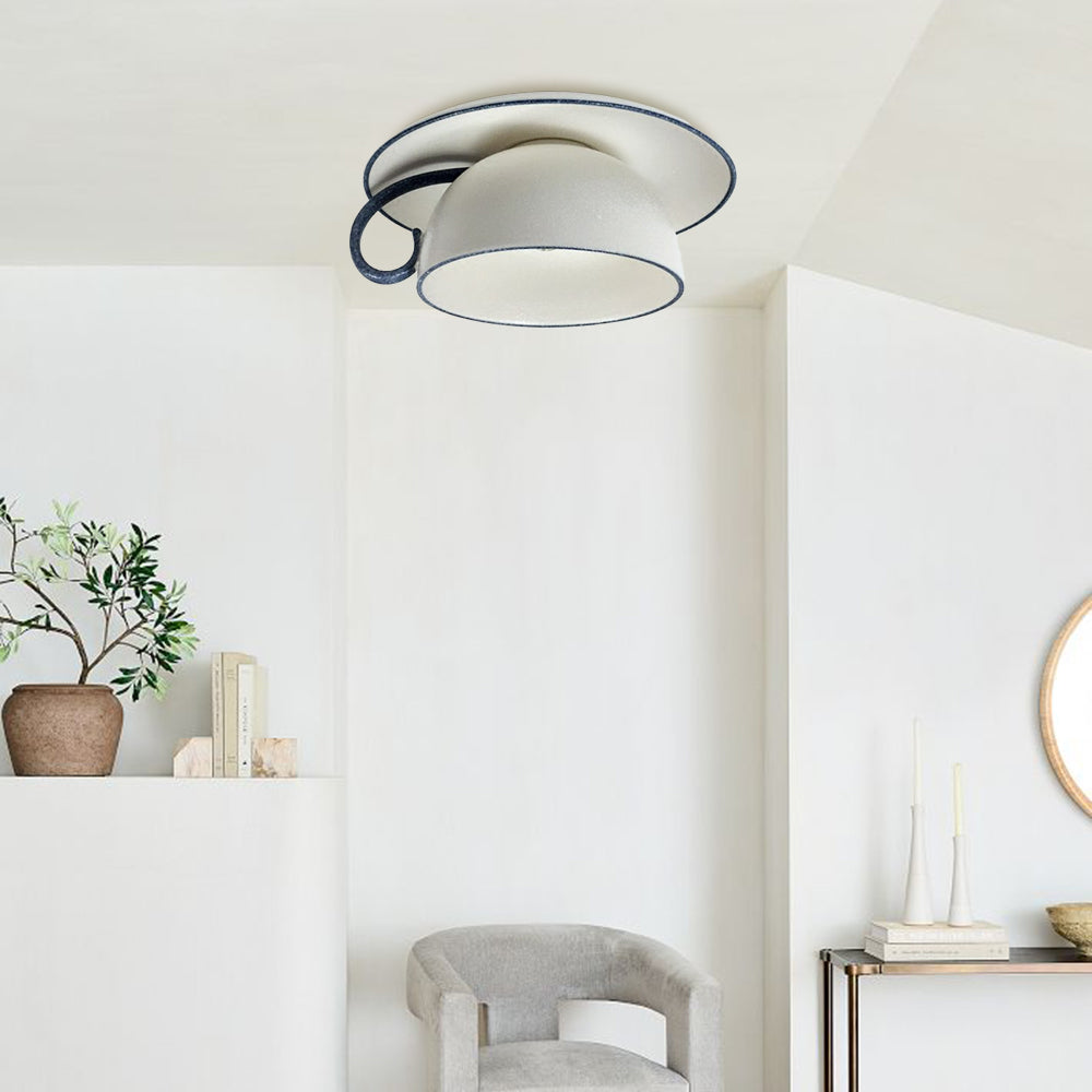 Arisha Moderne Glacage Tasse Céramique Plafonnier Chambre à Coucher