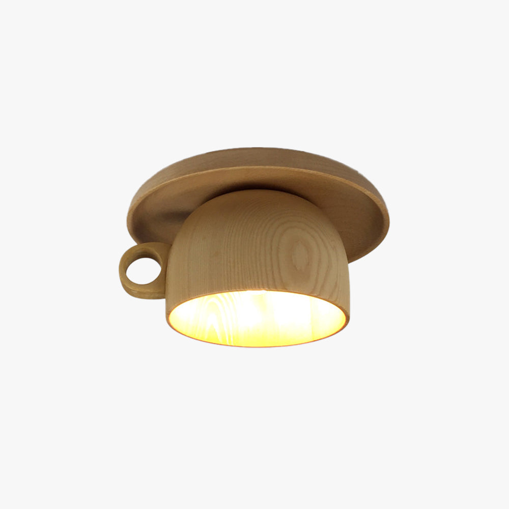 Arisha Moderne Bois Tasse Plafonnier Chambre à Coucher